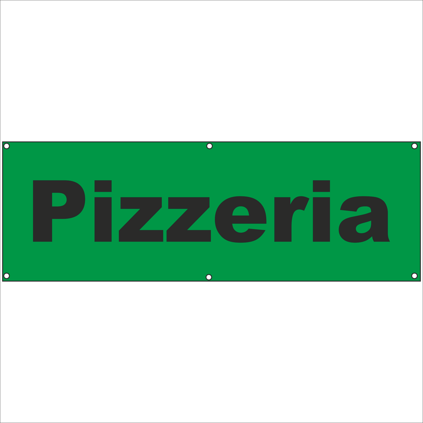 Werbeplane - Gerüstplane - p20 - Pizzeria - NEU - Plane für Baustelle- Garten- Zaun oder Veranstaltung