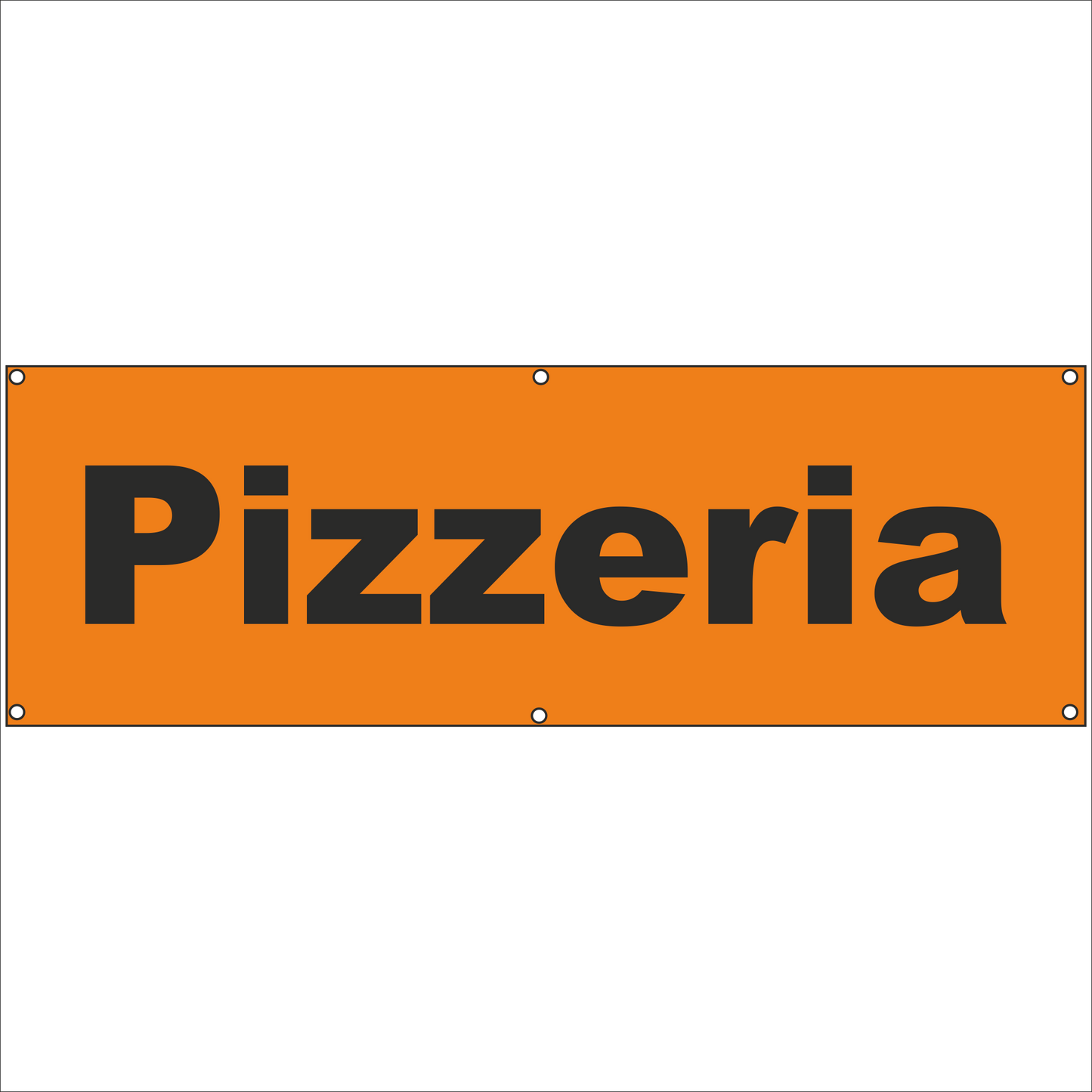 Werbeplane - Gerüstplane - p20 - Pizzeria - NEU - Plane für Baustelle- Garten- Zaun oder Veranstaltung