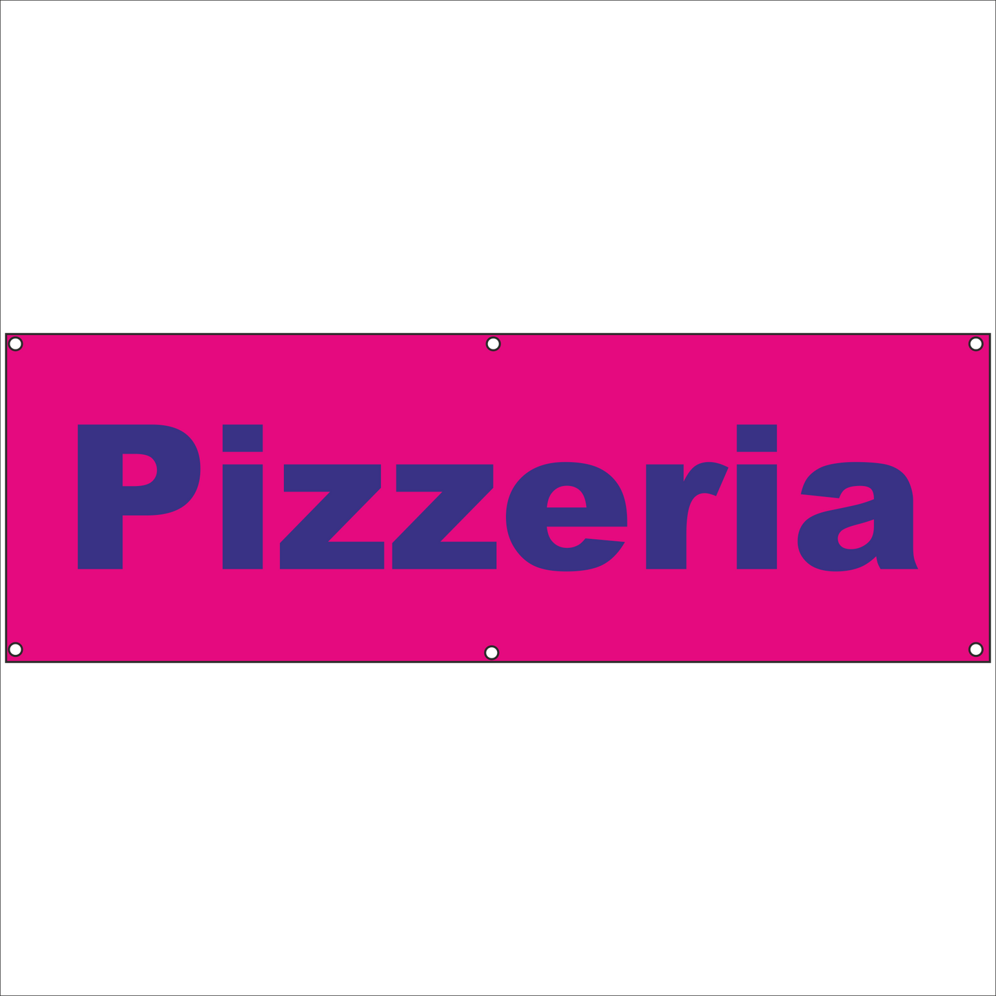 Werbeplane - Gerüstplane - p20 - Pizzeria - NEU - Plane für Baustelle- Garten- Zaun oder Veranstaltung