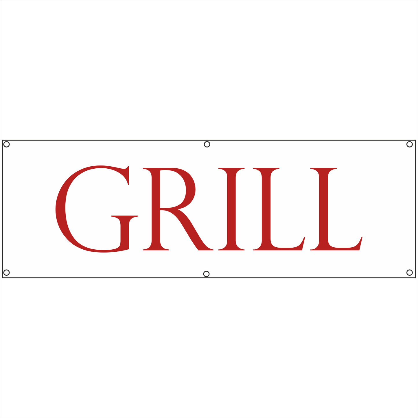 Werbeplane - Gerüstplane - p23 - Grill - Imbiss - NEU - Plane für Baustelle- Garten- Zaun oder Veranstaltung