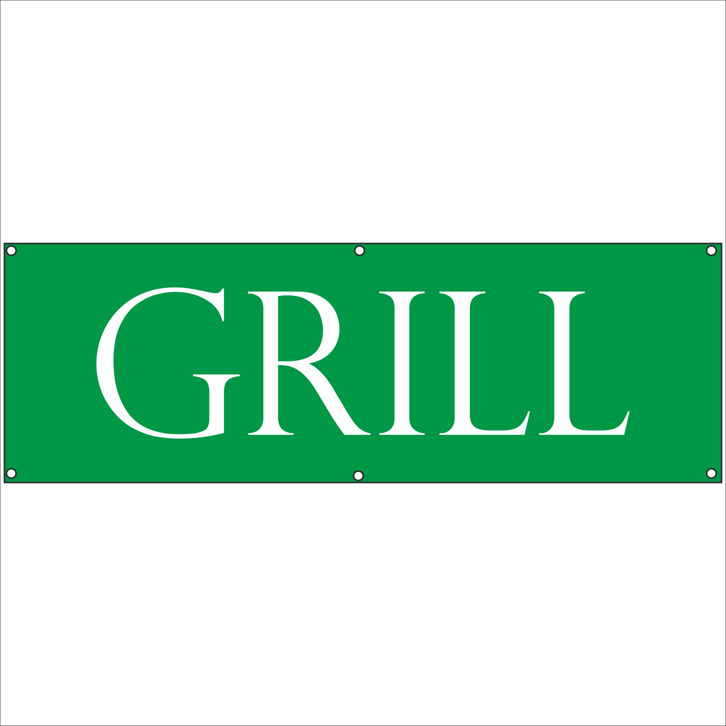 Werbeplane - Gerüstplane - p23 - Grill - Imbiss - NEU - Plane für Baustelle- Garten- Zaun oder Veranstaltung