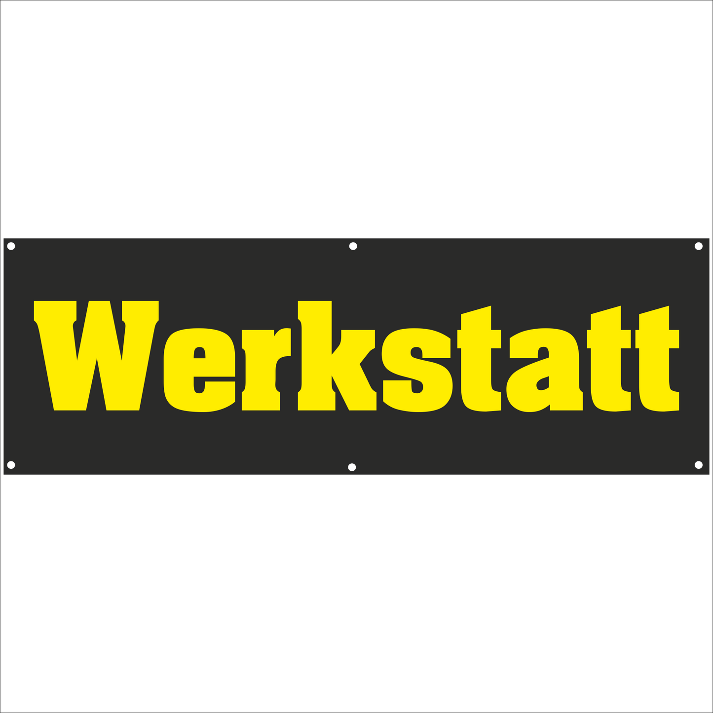 Werbeplane - Gerüstplane - p25 - Werkstatt - NEU - Plane für Baustelle- Garten- Zaun oder Veranstaltung