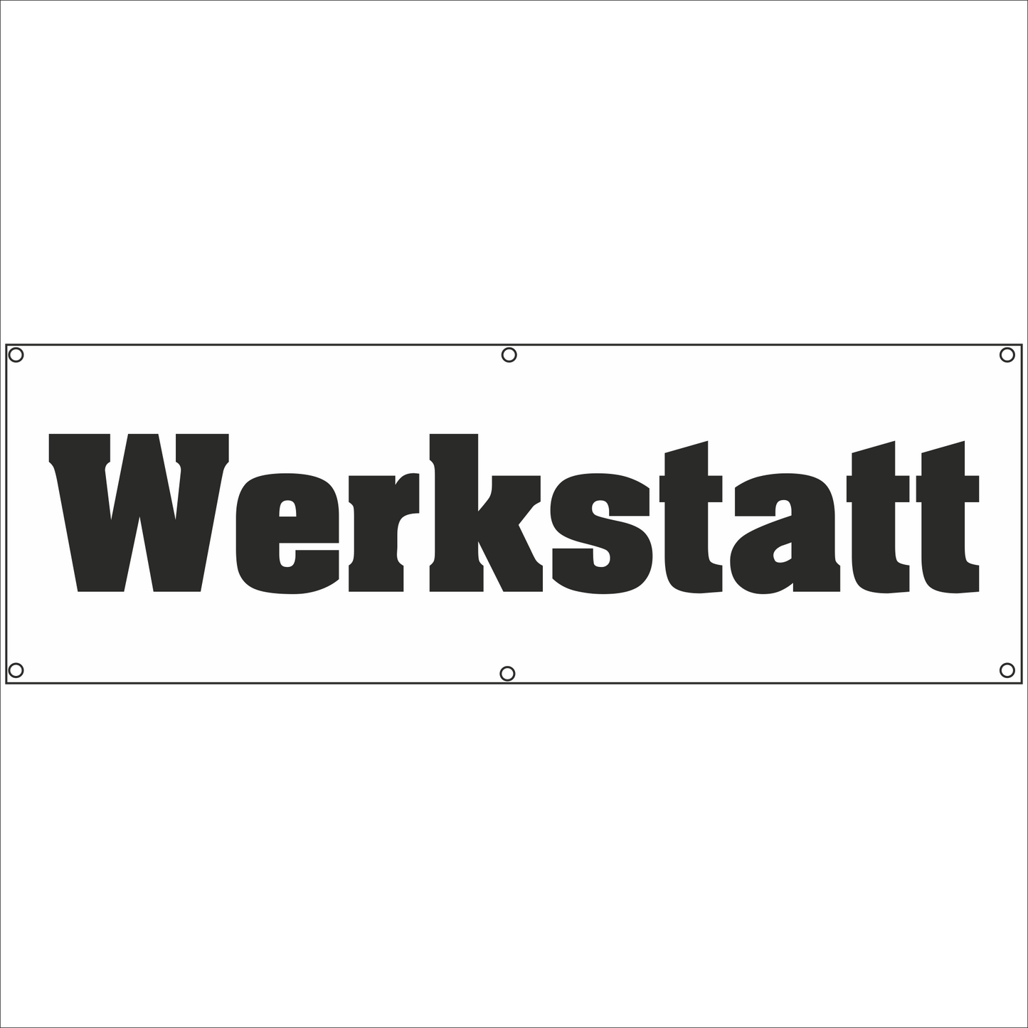 Werbeplane - Gerüstplane - p25 - Werkstatt - NEU - Plane für Baustelle- Garten- Zaun oder Veranstaltung