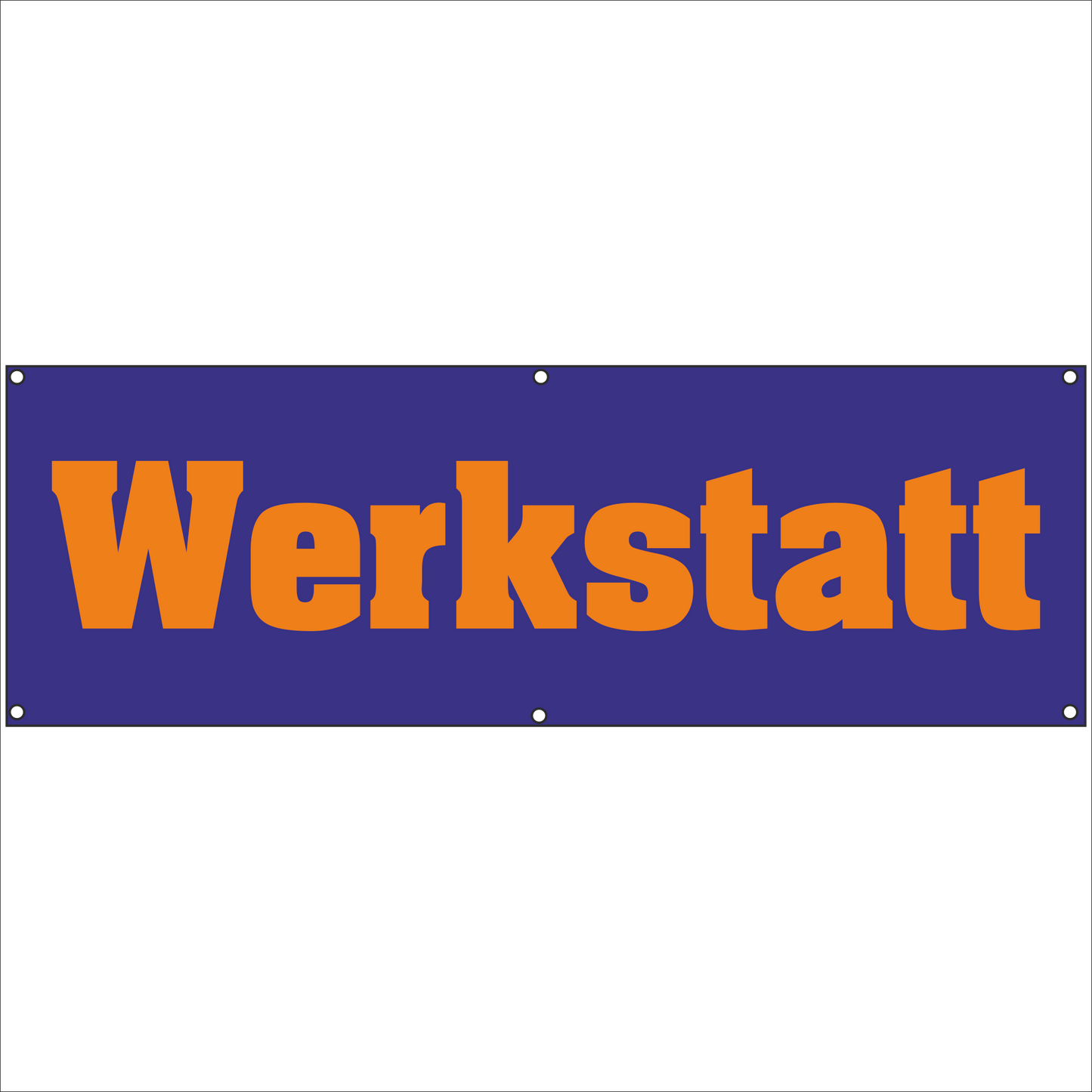 Werbeplane - Gerüstplane - p25 - Werkstatt - NEU - Plane für Baustelle- Garten- Zaun oder Veranstaltung
