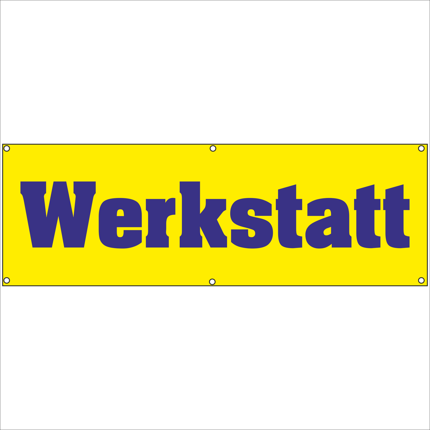 Werbeplane - Gerüstplane - p25 - Werkstatt - NEU - Plane für Baustelle- Garten- Zaun oder Veranstaltung