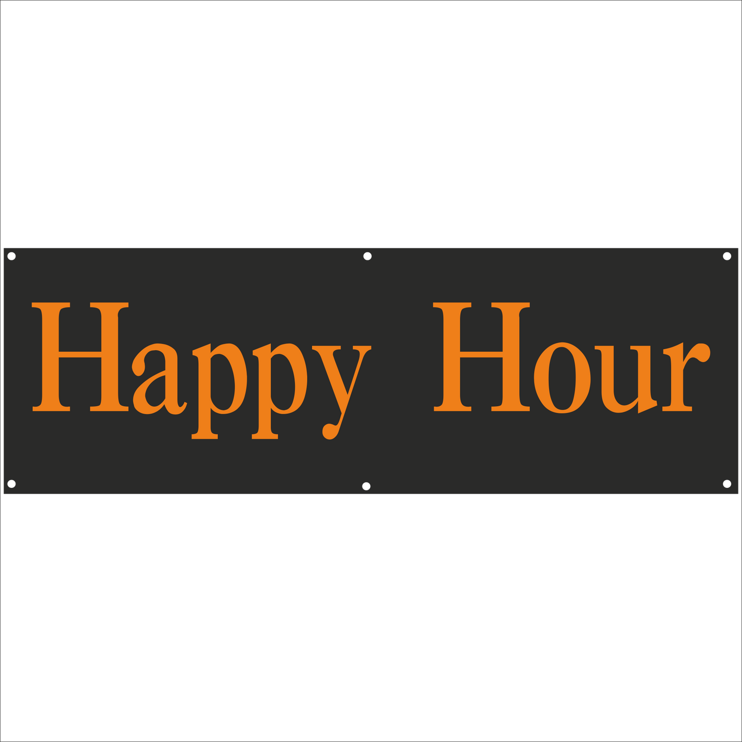 Werbeplane - Gerüstplane - p26 - Happy Hour - NEU - Plane für Baustelle- Garten- Zaun oder Veranstaltung