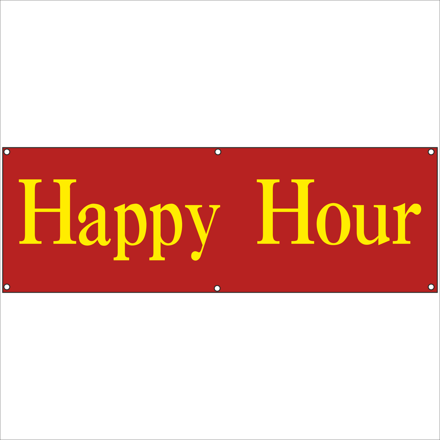 Werbeplane - Gerüstplane - p26 - Happy Hour - NEU - Plane für Baustelle- Garten- Zaun oder Veranstaltung