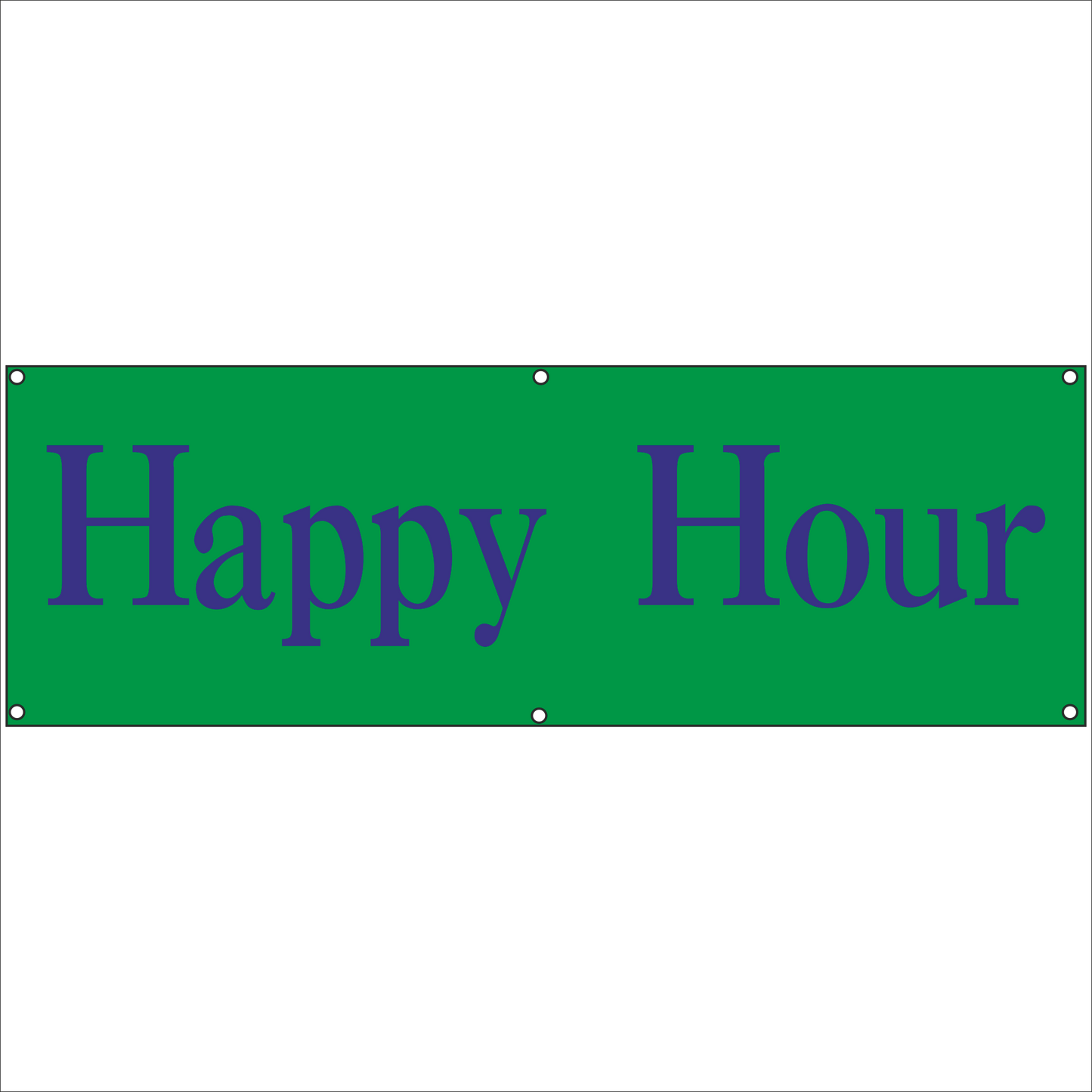 Werbeplane - Gerüstplane - p26 - Happy Hour - NEU - Plane für Baustelle- Garten- Zaun oder Veranstaltung