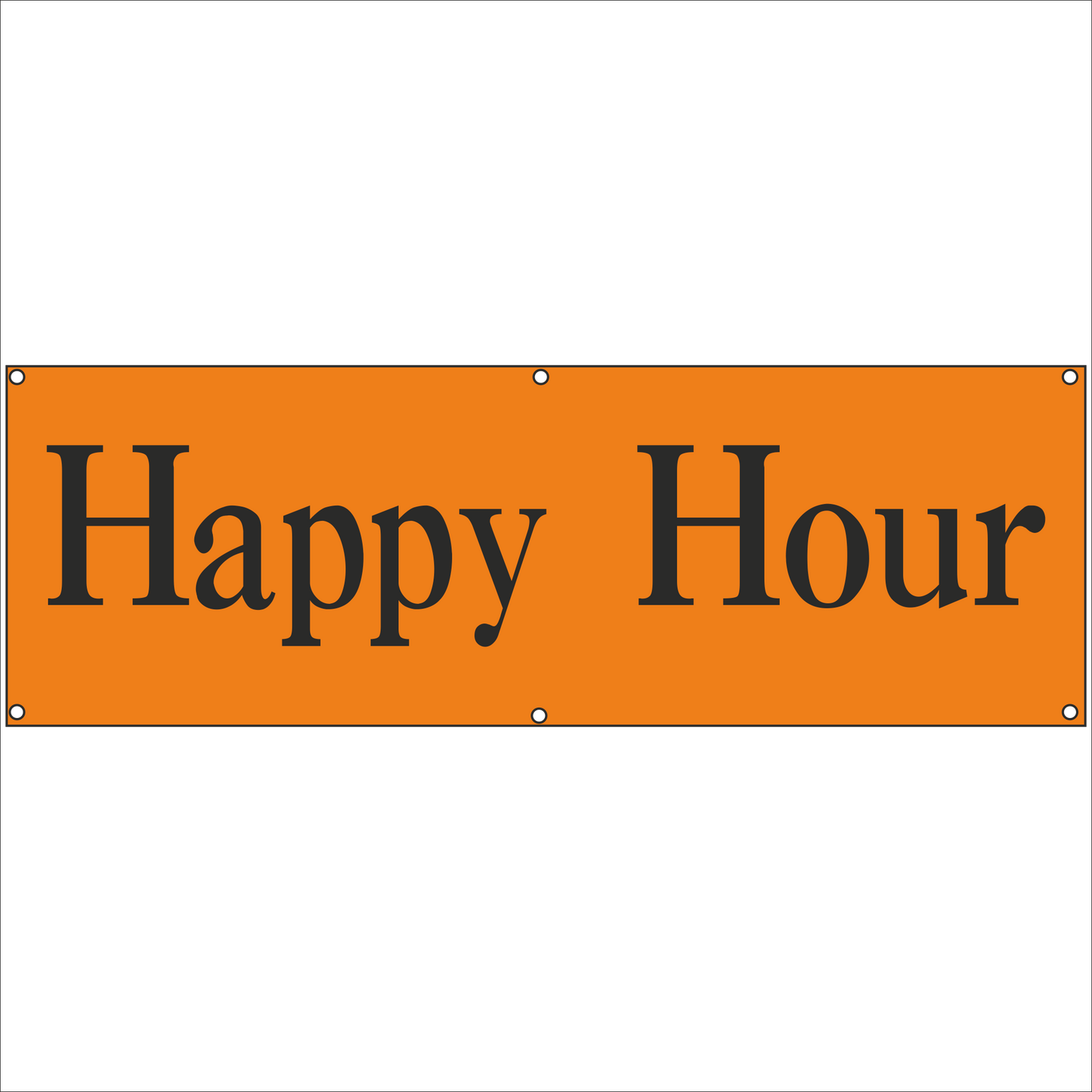 Werbeplane - Gerüstplane - p26 - Happy Hour - NEU - Plane für Baustelle- Garten- Zaun oder Veranstaltung