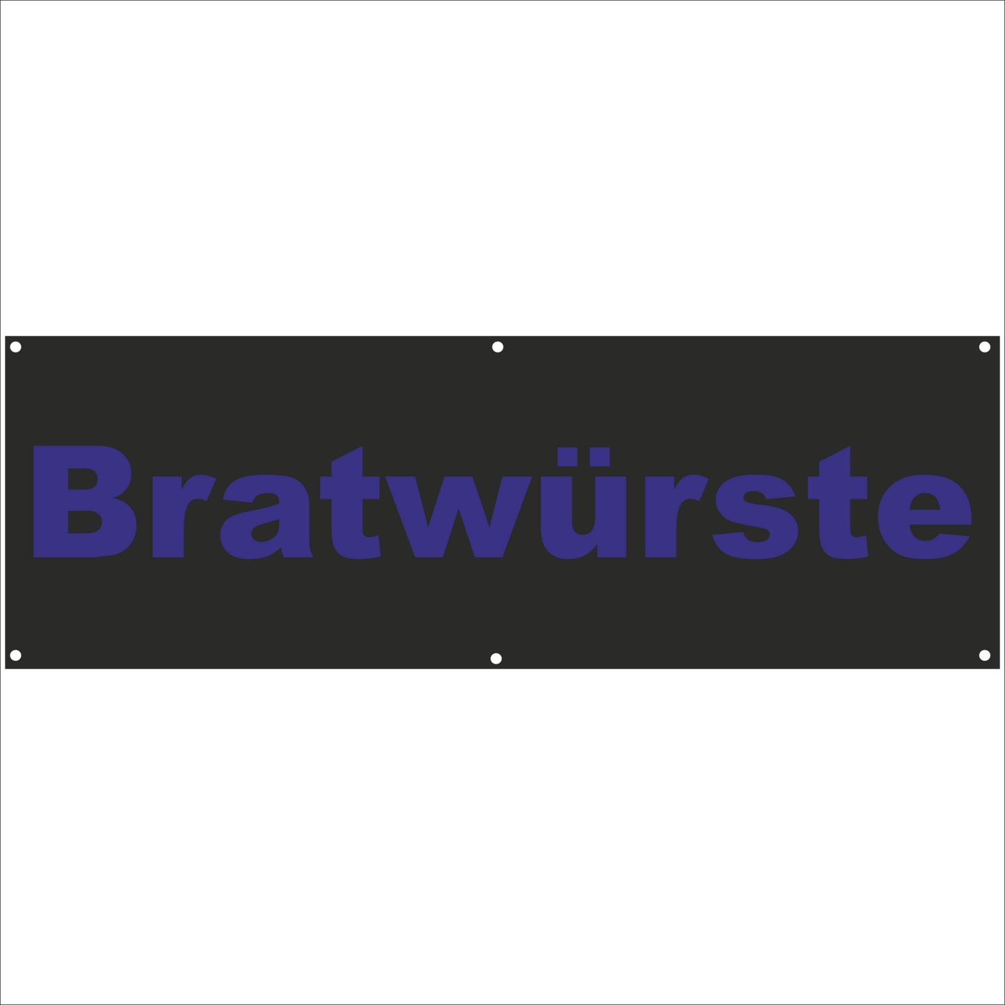 Werbeplane - Gerüstplane - p27 - Bratwürste - NEU - Plane für Baustelle- Garten- Zaun oder Veranstaltung