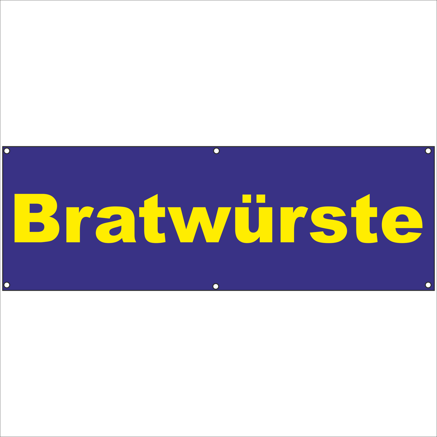 Werbeplane - Gerüstplane - p27 - Bratwürste - NEU - Plane für Baustelle- Garten- Zaun oder Veranstaltung