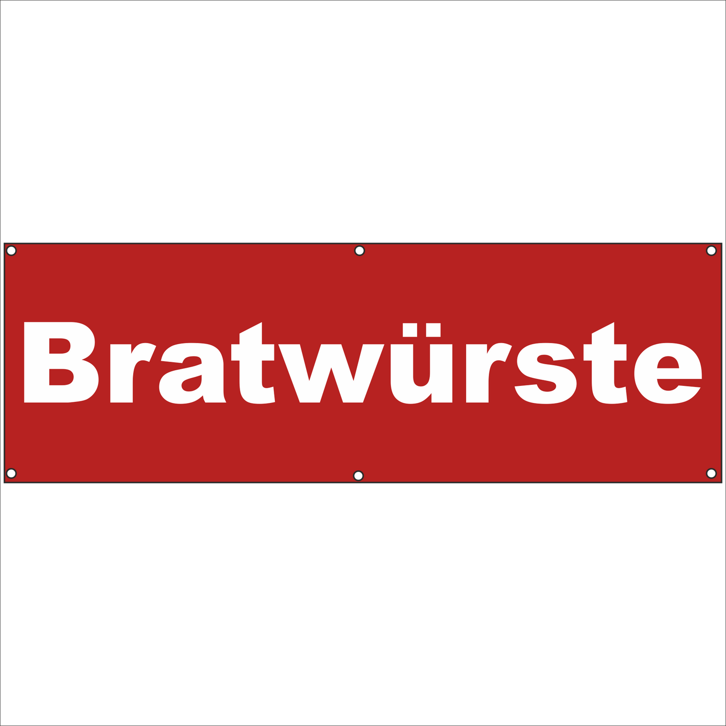 Werbeplane - Gerüstplane - p27 - Bratwürste - NEU - Plane für Baustelle- Garten- Zaun oder Veranstaltung