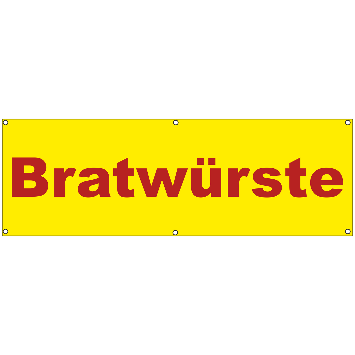 Werbeplane - Gerüstplane - p27 - Bratwürste - NEU - Plane für Baustelle- Garten- Zaun oder Veranstaltung