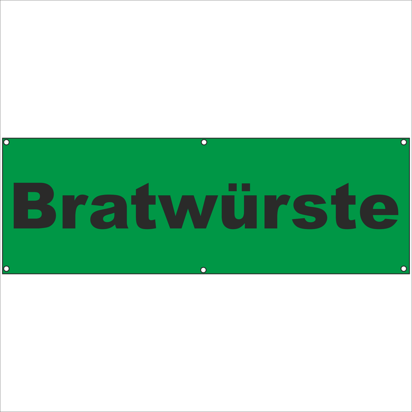 Werbeplane - Gerüstplane - p27 - Bratwürste - NEU - Plane für Baustelle- Garten- Zaun oder Veranstaltung