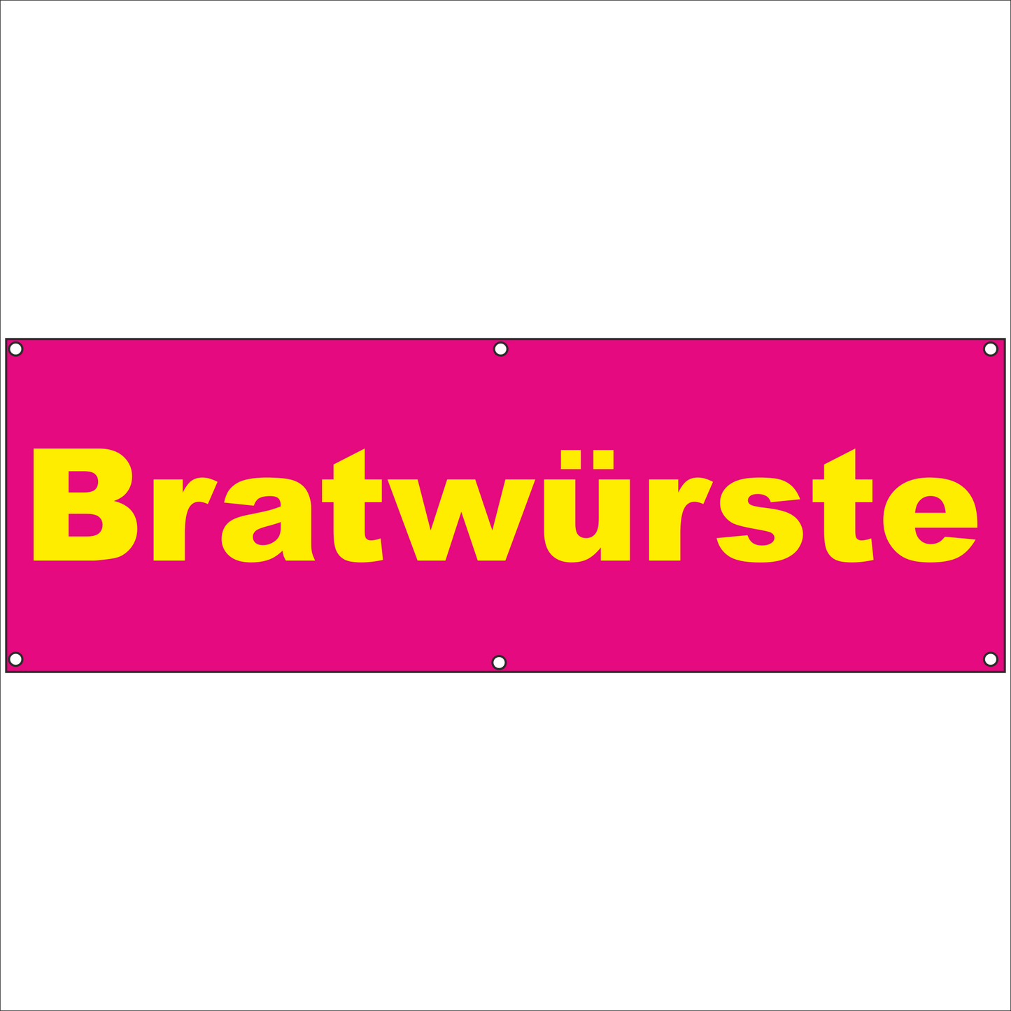 Werbeplane - Gerüstplane - p27 - Bratwürste - NEU - Plane für Baustelle- Garten- Zaun oder Veranstaltung