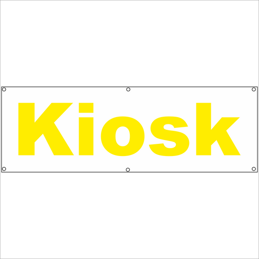 Werbeplane - Gerüstplane - p29 - Kiosk - NEU - Plane für Baustelle- Garten- Zaun oder Veranstaltung