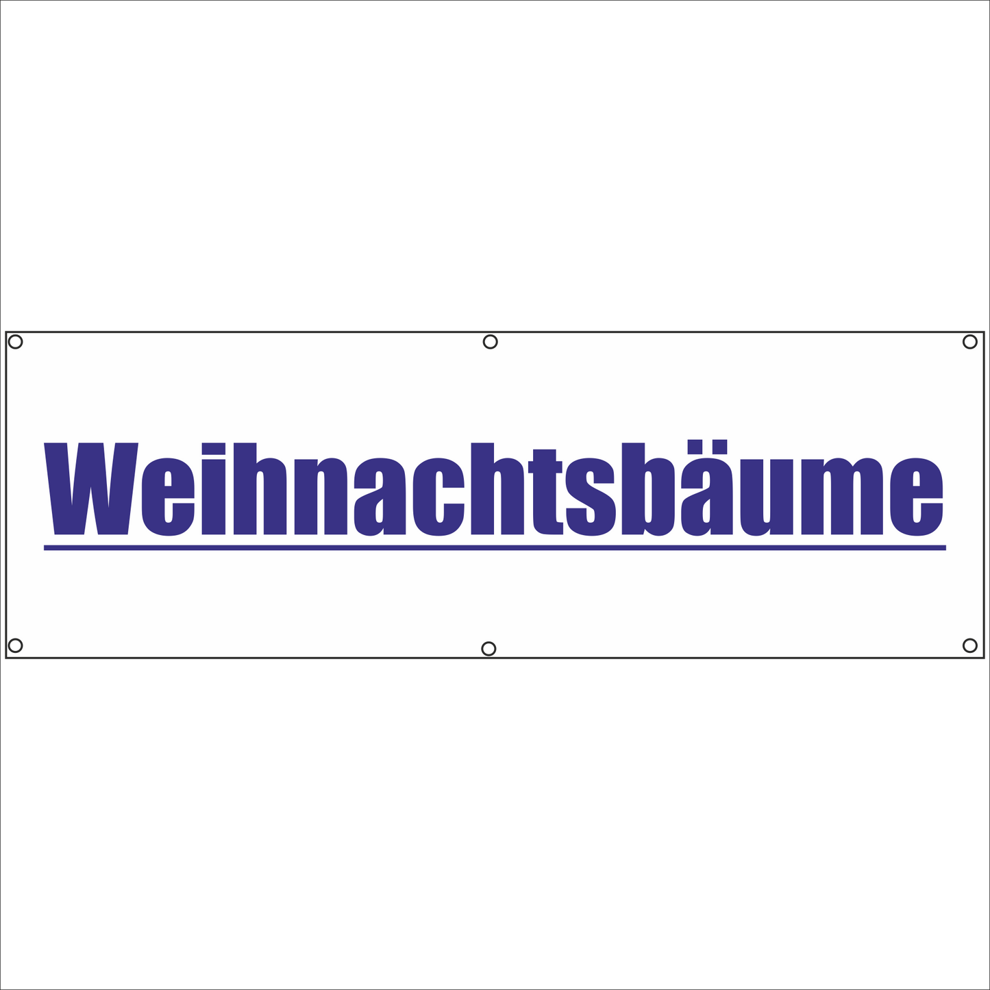 Werbeplane - Gerüstplane - p031 - Weihnachtsbäume - NEU - Plane für Baustelle- Garten- Zaun oder Veranstaltung
