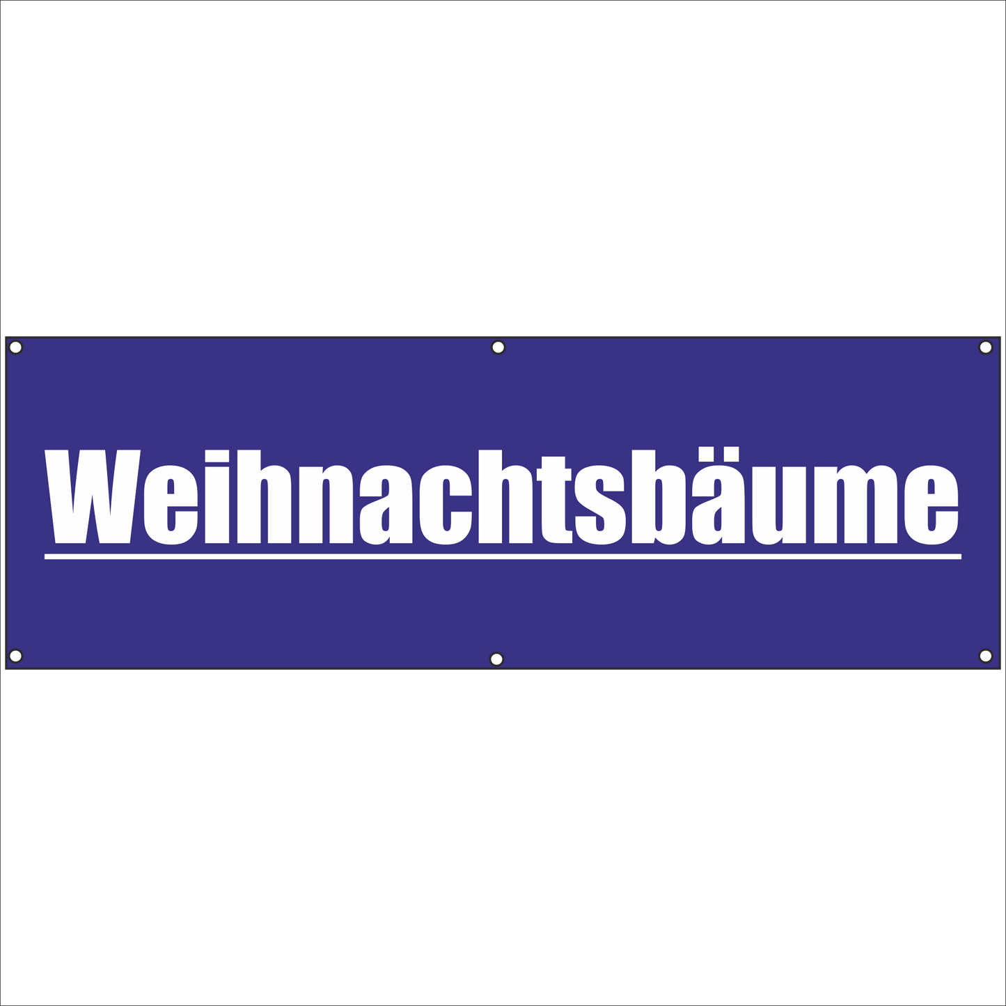 Werbeplane - Gerüstplane - p031 - Weihnachtsbäume - NEU - Plane für Baustelle- Garten- Zaun oder Veranstaltung