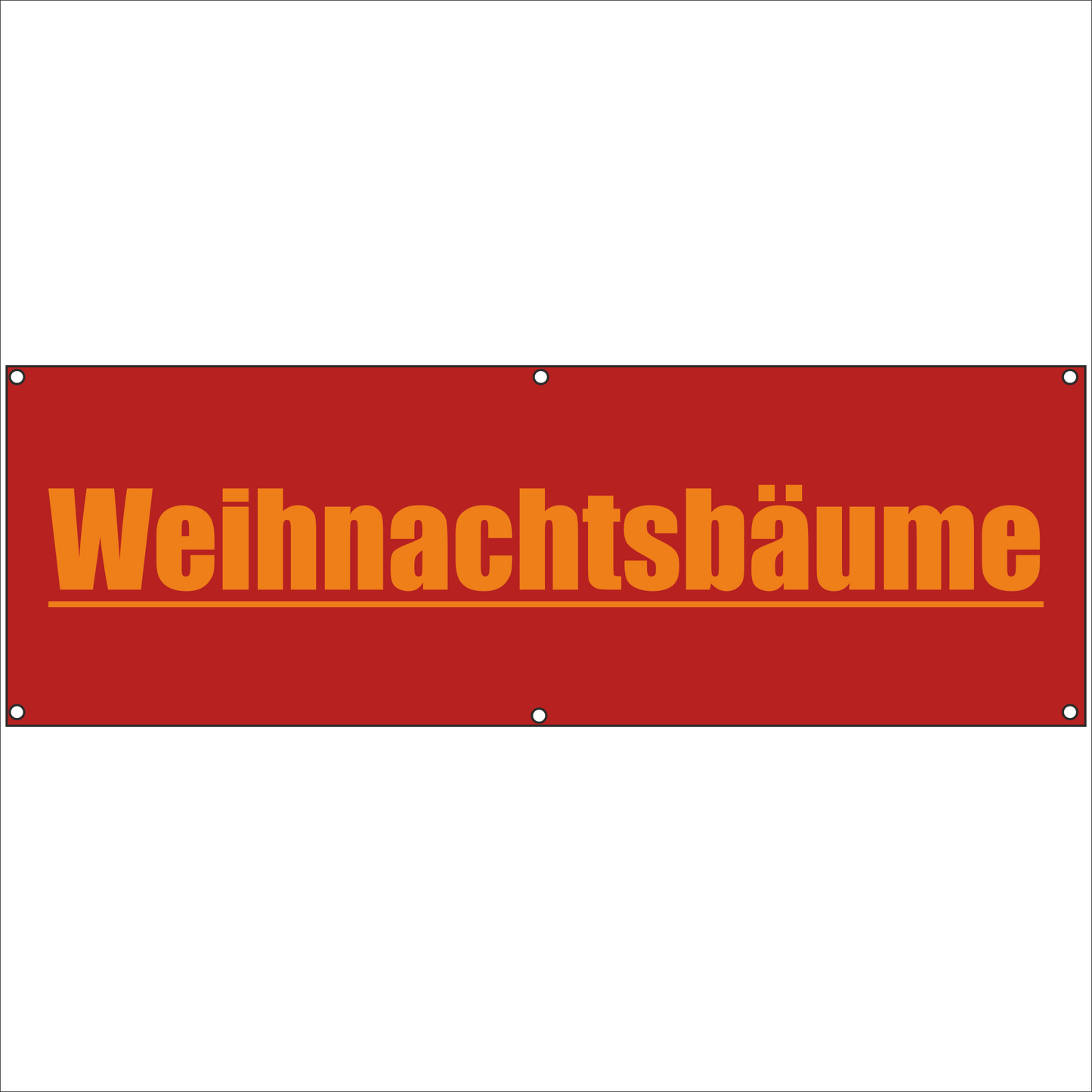 Werbeplane - Gerüstplane - p031 - Weihnachtsbäume - NEU - Plane für Baustelle- Garten- Zaun oder Veranstaltung