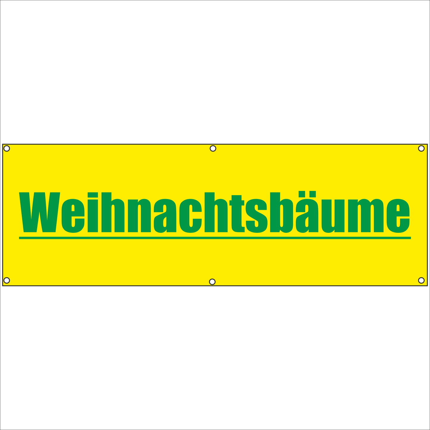 Werbeplane - Gerüstplane - p031 - Weihnachtsbäume - NEU - Plane für Baustelle- Garten- Zaun oder Veranstaltung