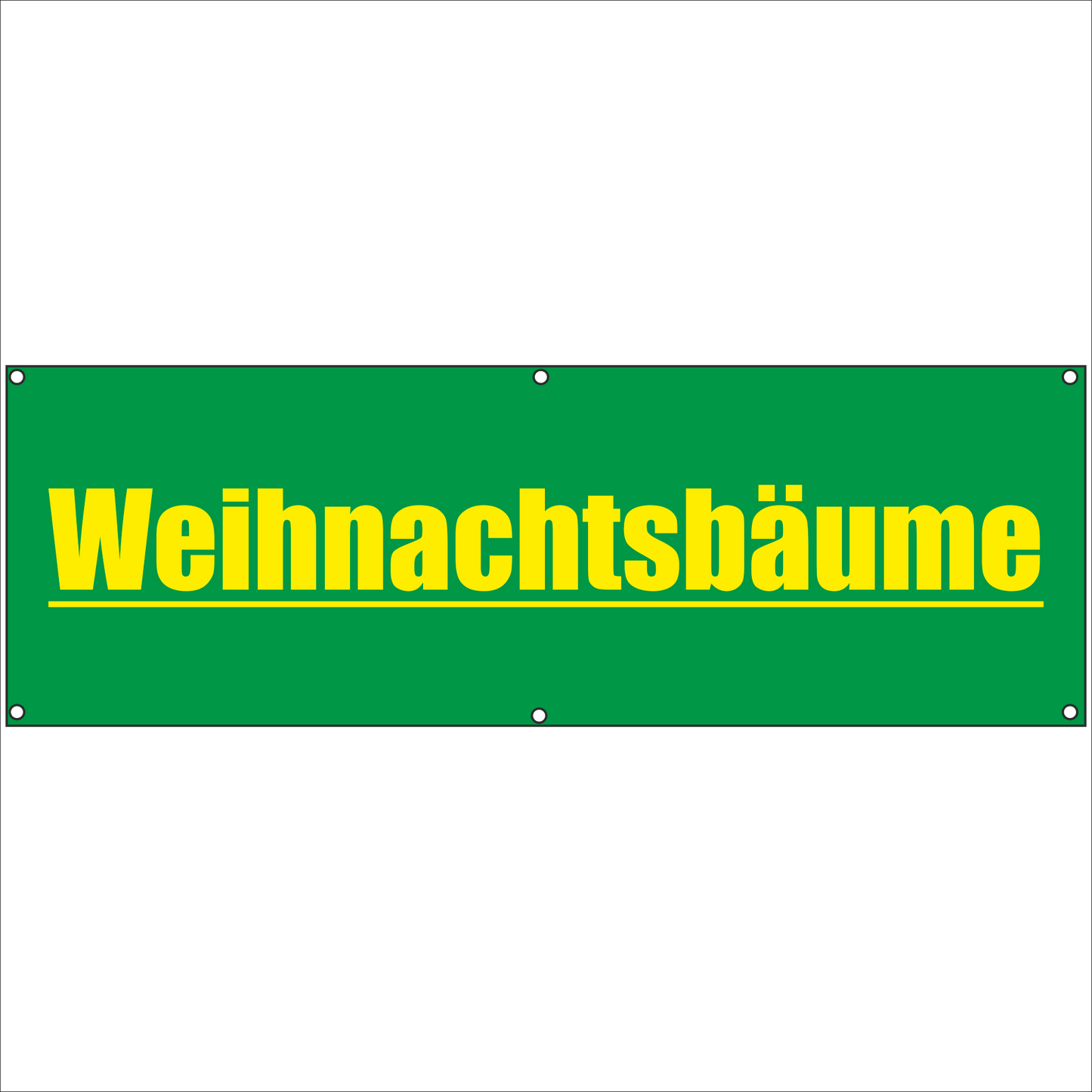 Werbeplane - Gerüstplane - p031 - Weihnachtsbäume - NEU - Plane für Baustelle- Garten- Zaun oder Veranstaltung