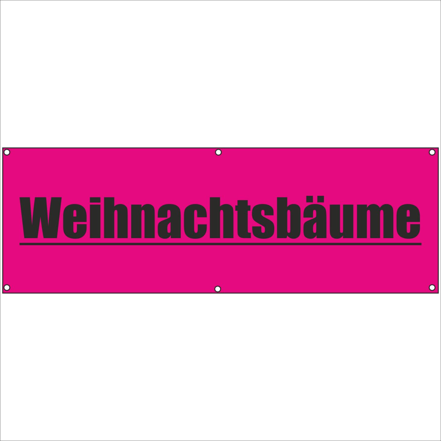 Werbeplane - Gerüstplane - p031 - Weihnachtsbäume - NEU - Plane für Baustelle- Garten- Zaun oder Veranstaltung