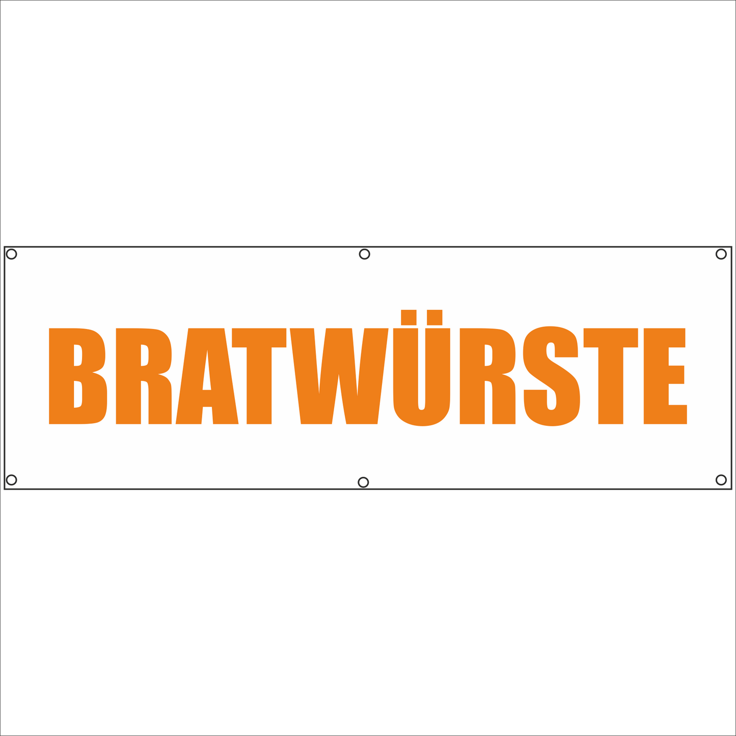 Werbeplane - Gerüstplane - p032 - Bratwürste - NEU - Plane für Baustelle- Garten- Zaun oder Veranstaltung