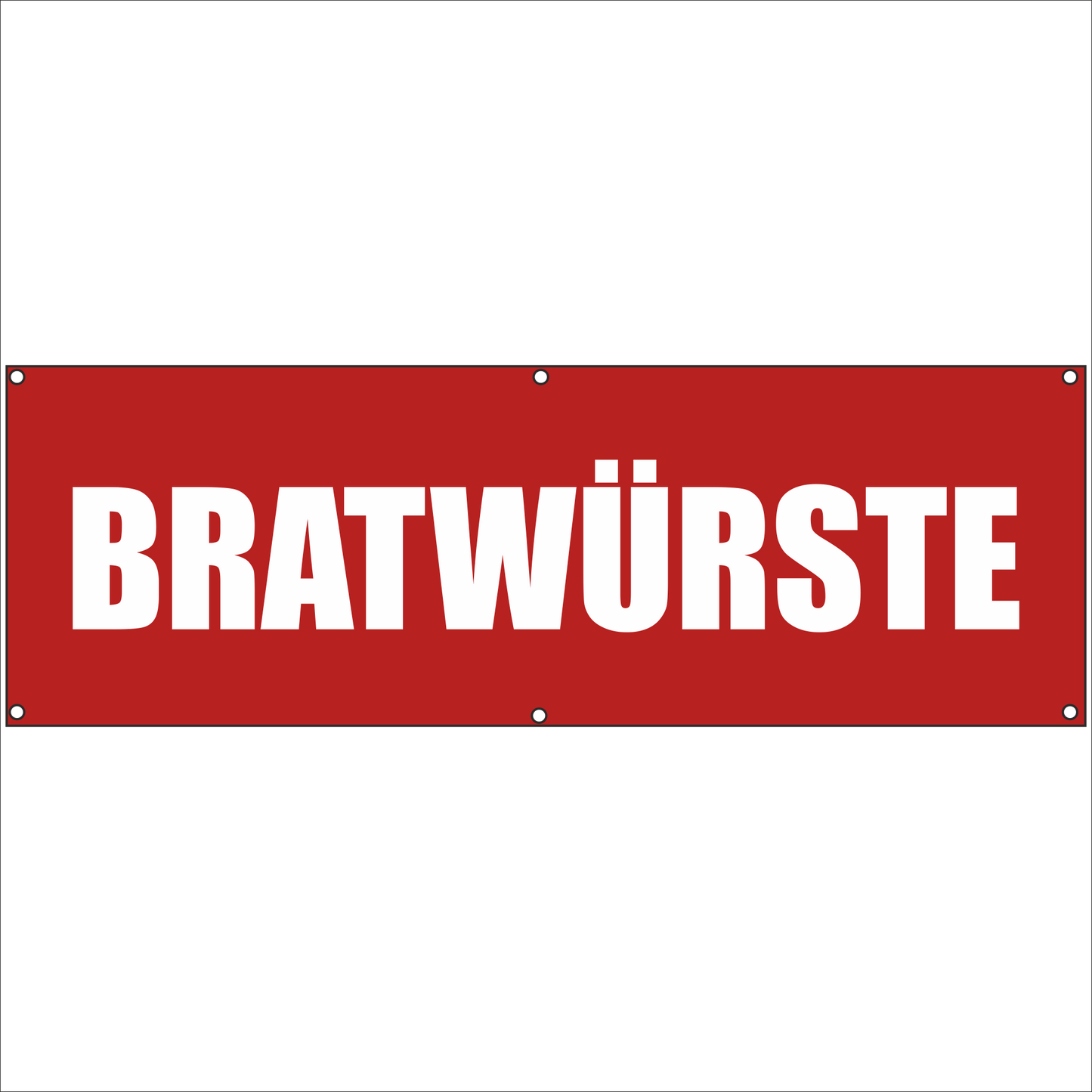 Werbeplane - Gerüstplane - p032 - Bratwürste - NEU - Plane für Baustelle- Garten- Zaun oder Veranstaltung