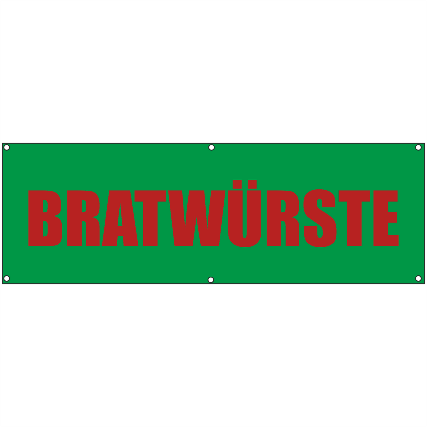 Werbeplane - Gerüstplane - p032 - Bratwürste - NEU - Plane für Baustelle- Garten- Zaun oder Veranstaltung