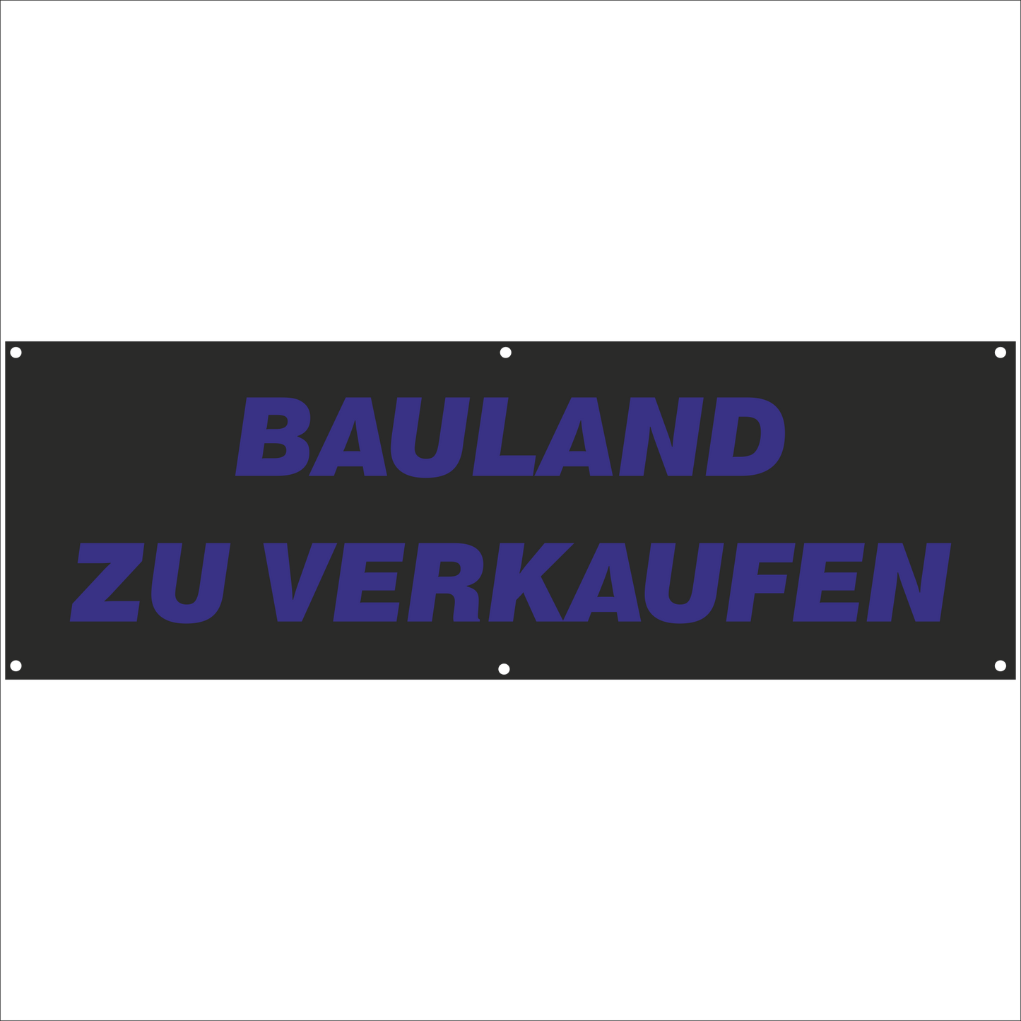 Werbeplane - Gerüstplane - p033 - Bauland zu verkaufen - NEU - Plane für Baustelle- Garten- Zaun oder Veranstaltung