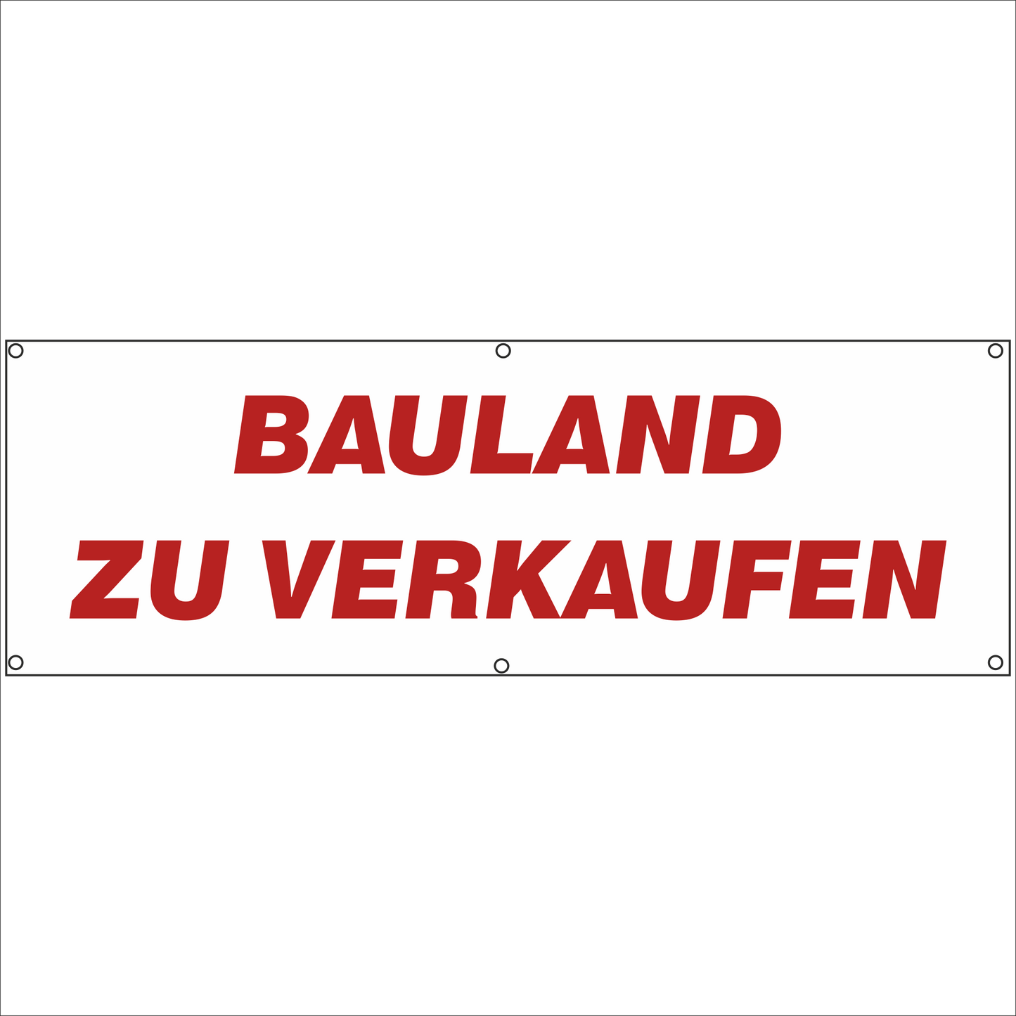 Werbeplane - Gerüstplane - p033 - Bauland zu verkaufen - NEU - Plane für Baustelle- Garten- Zaun oder Veranstaltung