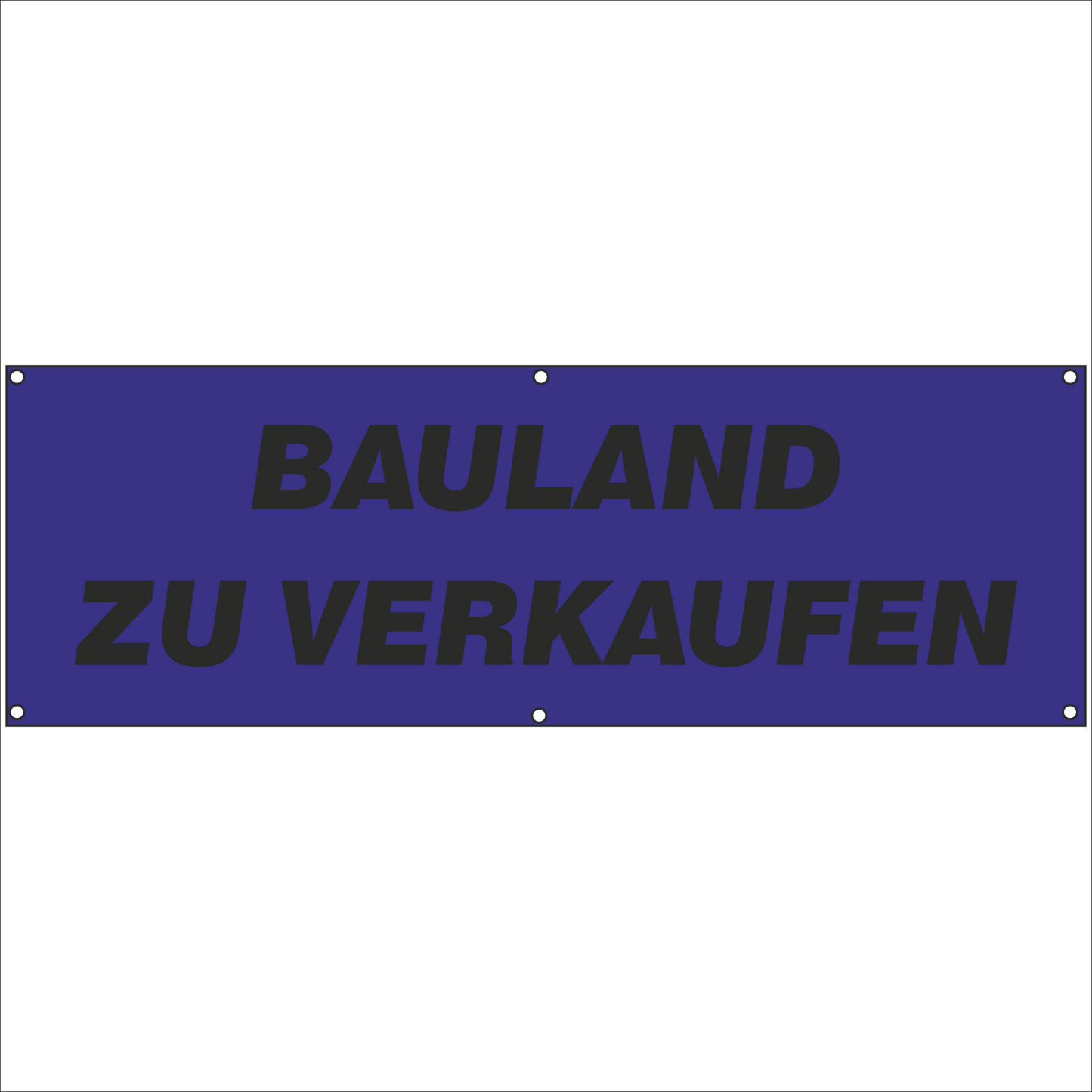 Werbeplane - Gerüstplane - p033 - Bauland zu verkaufen - NEU - Plane für Baustelle- Garten- Zaun oder Veranstaltung