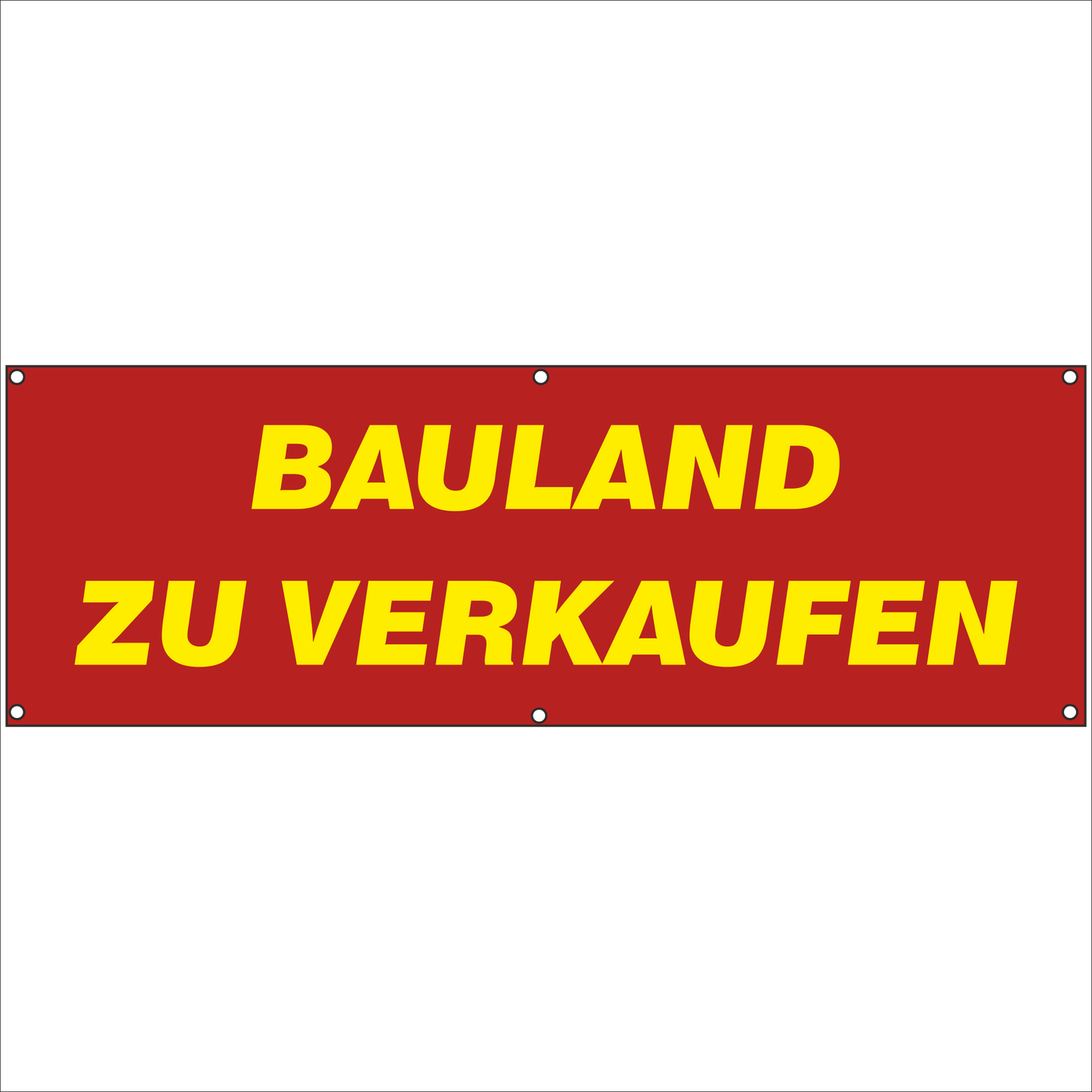 Werbeplane - Gerüstplane - p033 - Bauland zu verkaufen - NEU - Plane für Baustelle- Garten- Zaun oder Veranstaltung