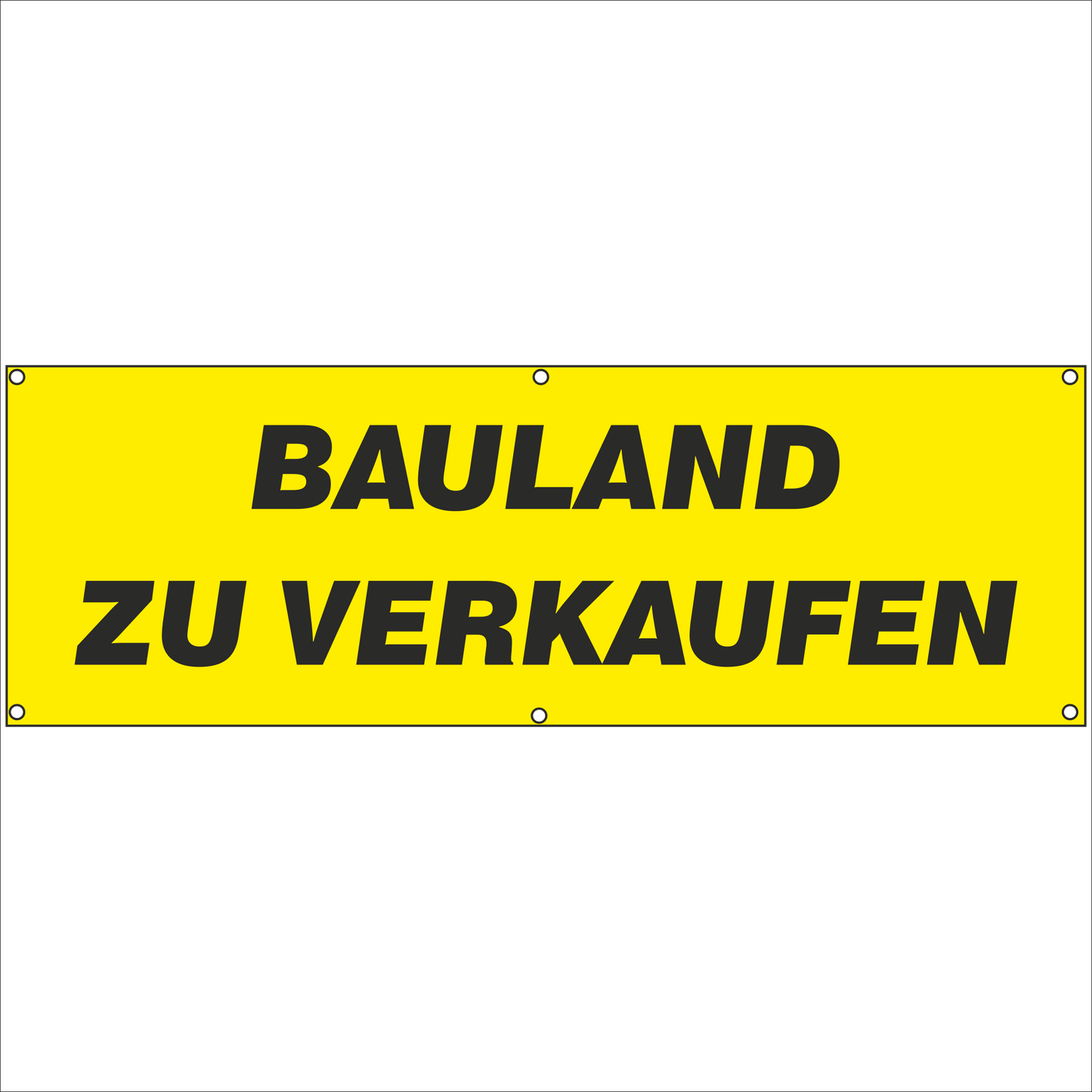 Werbeplane - Gerüstplane - p033 - Bauland zu verkaufen - NEU - Plane für Baustelle- Garten- Zaun oder Veranstaltung