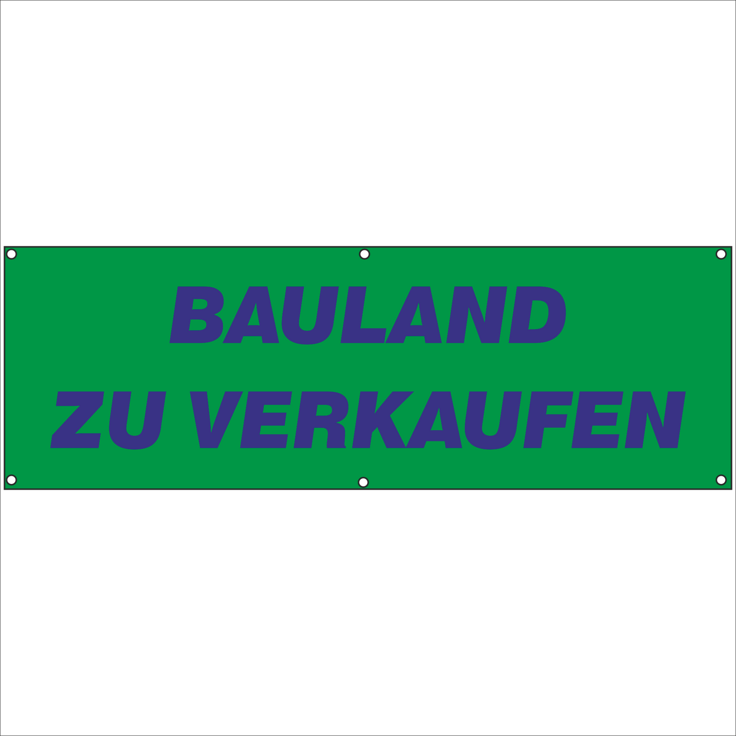 Werbeplane - Gerüstplane - p033 - Bauland zu verkaufen - NEU - Plane für Baustelle- Garten- Zaun oder Veranstaltung