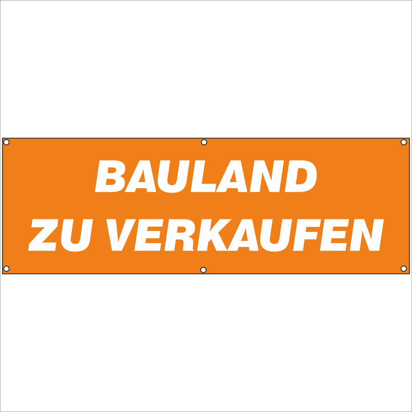 Werbeplane - Gerüstplane - p033 - Bauland zu verkaufen - NEU - Plane für Baustelle- Garten- Zaun oder Veranstaltung