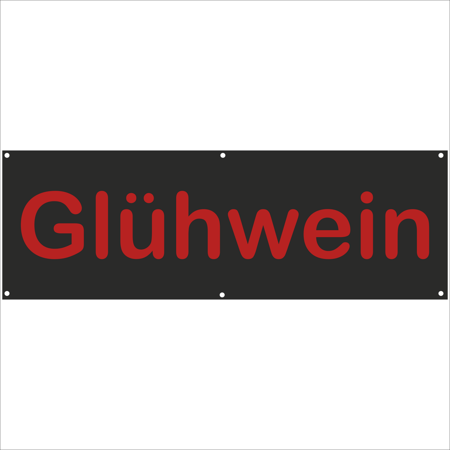 Werbeplane - Gerüstplane - p036 - Glühwein - NEU - Plane für Baustelle- Garten- Zaun oder Veranstaltung