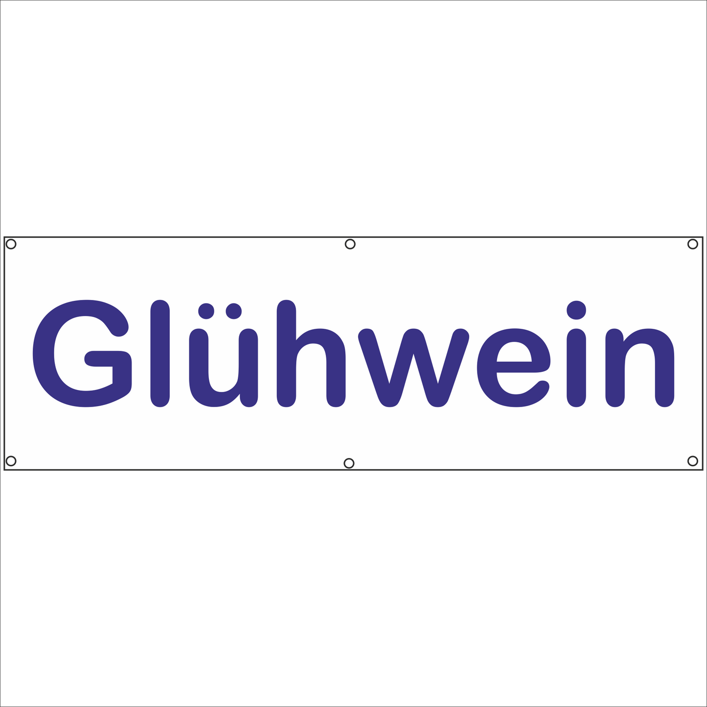 Werbeplane - Gerüstplane - p036 - Glühwein - NEU - Plane für Baustelle- Garten- Zaun oder Veranstaltung