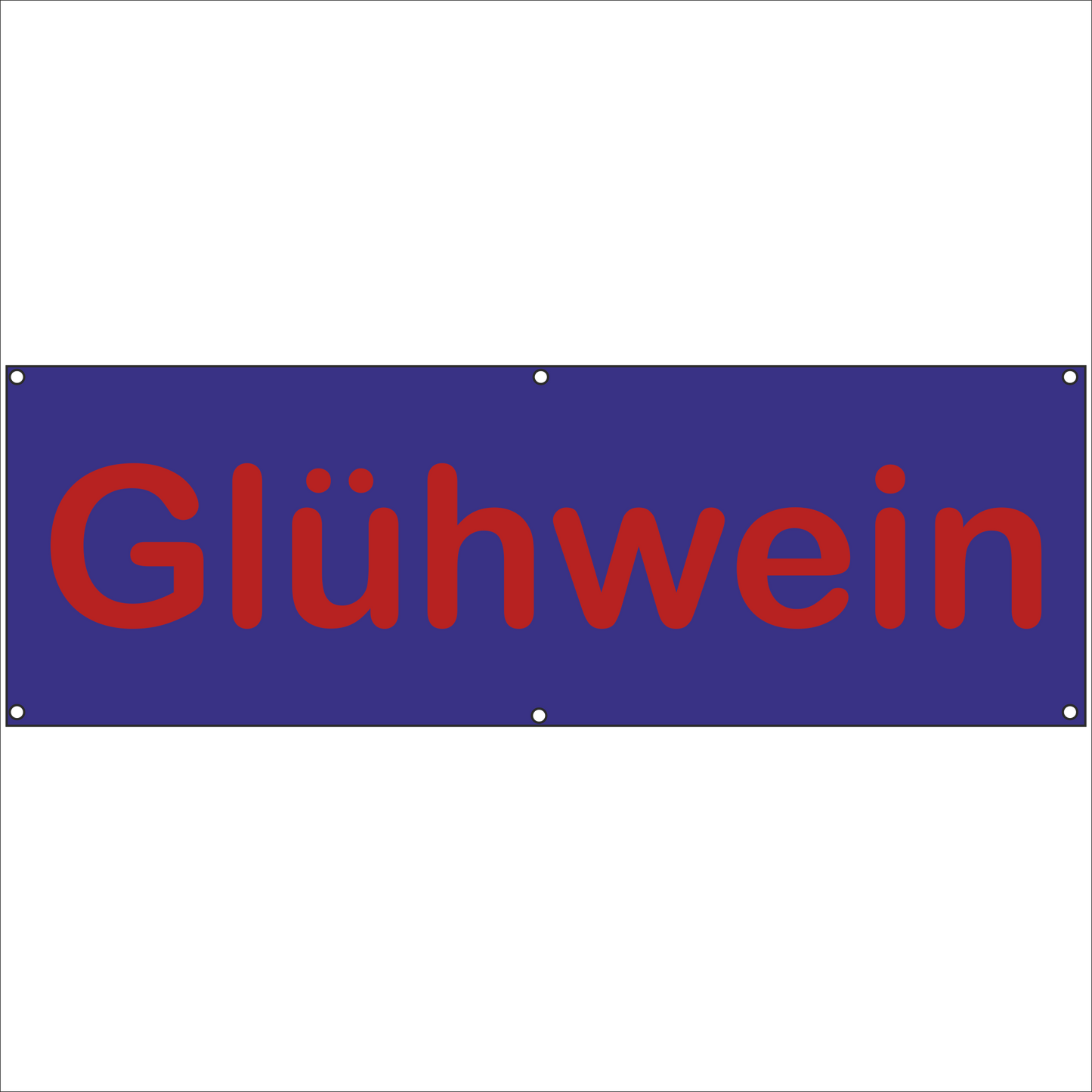Werbeplane - Gerüstplane - p036 - Glühwein - NEU - Plane für Baustelle- Garten- Zaun oder Veranstaltung