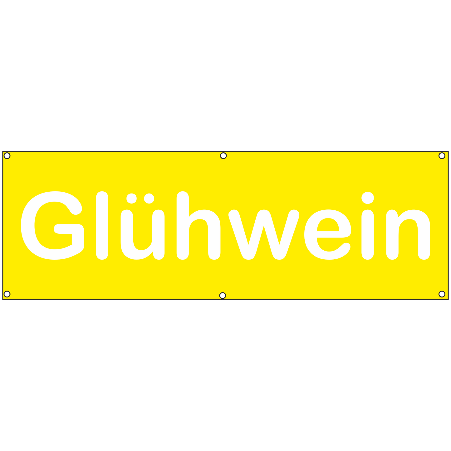 Werbeplane - Gerüstplane - p036 - Glühwein - NEU - Plane für Baustelle- Garten- Zaun oder Veranstaltung
