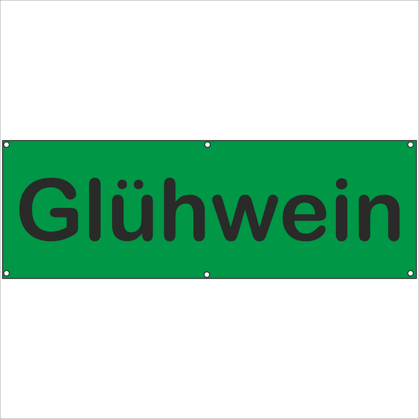Werbeplane - Gerüstplane - p036 - Glühwein - NEU - Plane für Baustelle- Garten- Zaun oder Veranstaltung