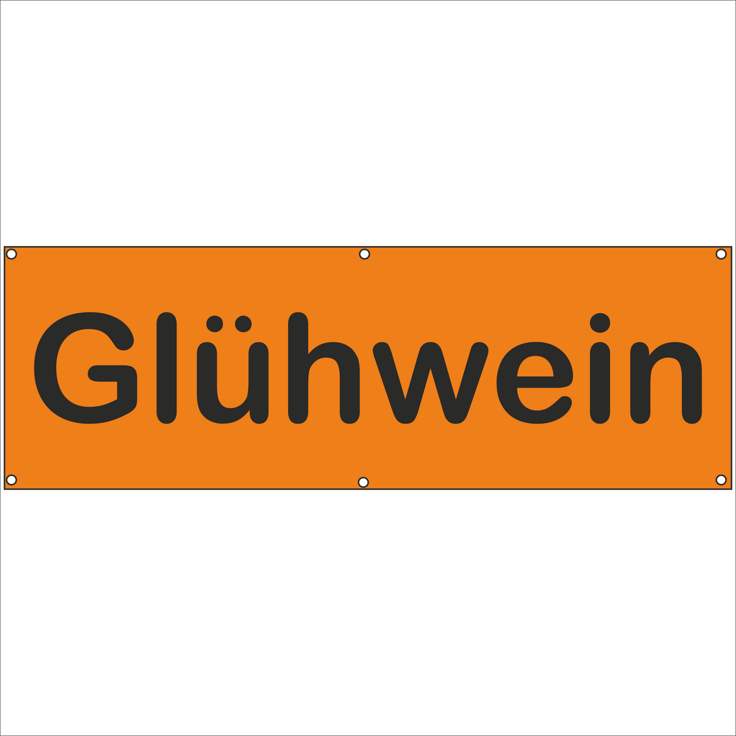Werbeplane - Gerüstplane - p036 - Glühwein - NEU - Plane für Baustelle- Garten- Zaun oder Veranstaltung