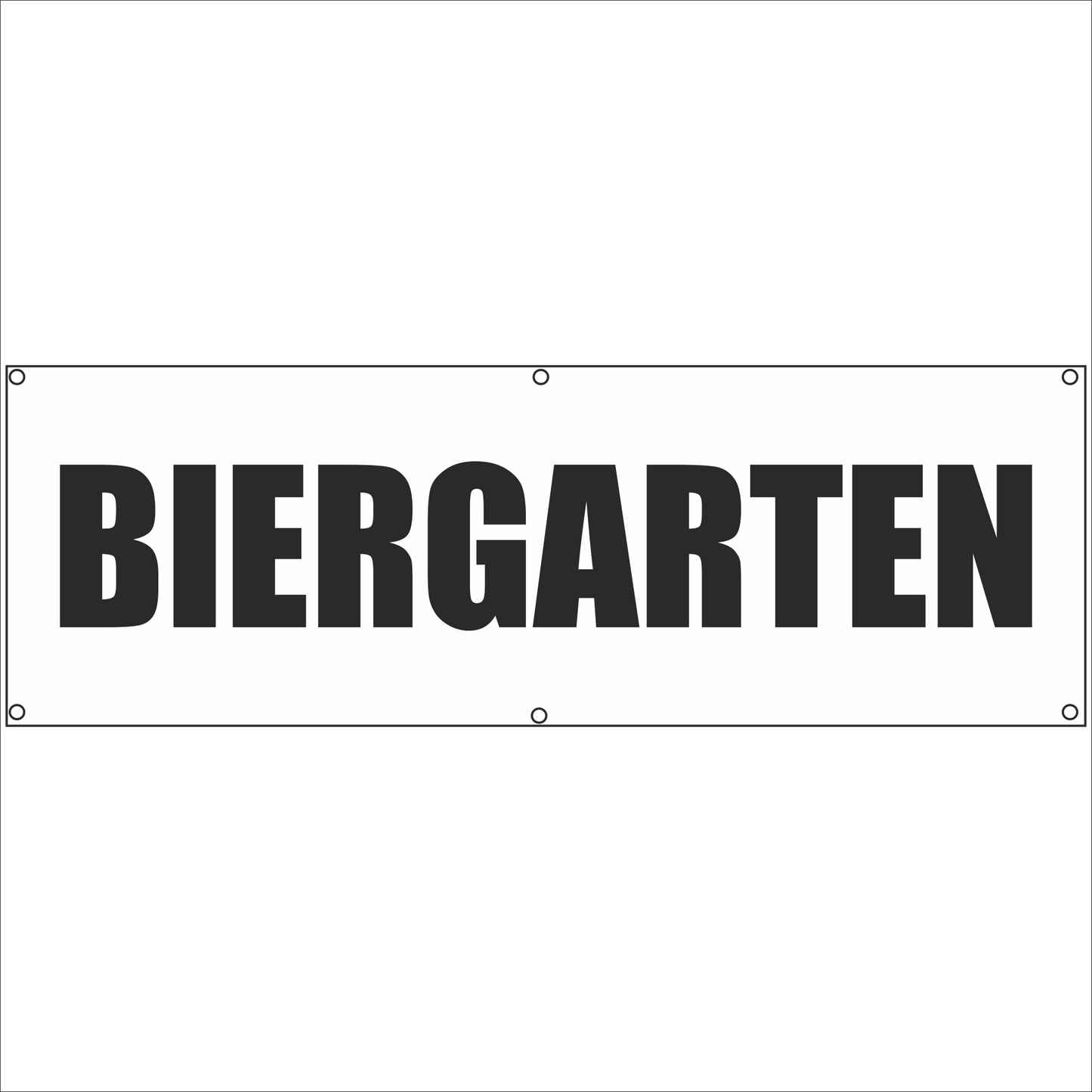 Werbeplane - Gerüstplane - p041 - Biergarten - NEU - Plane für Baustelle- Garten- Zaun oder Veranstaltung