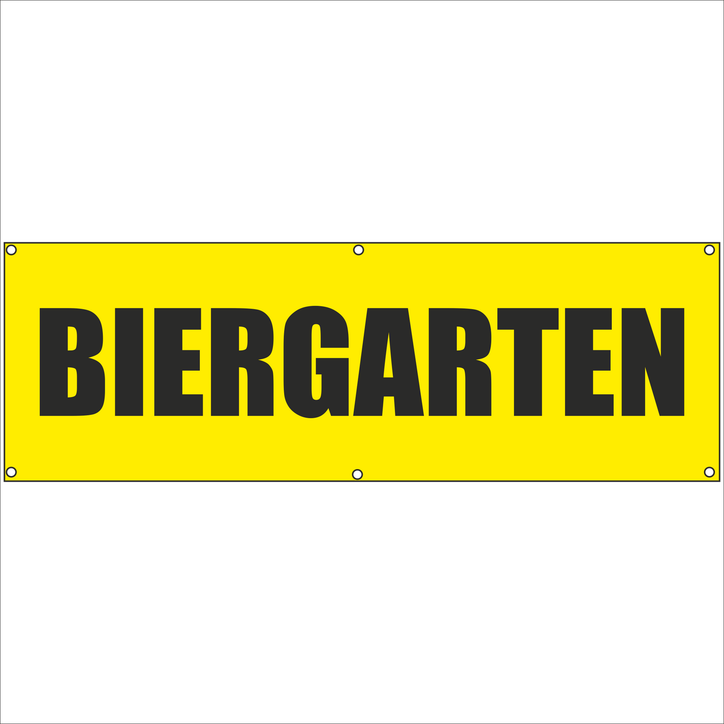 Werbeplane - Gerüstplane - p041 - Biergarten - NEU - Plane für Baustelle- Garten- Zaun oder Veranstaltung