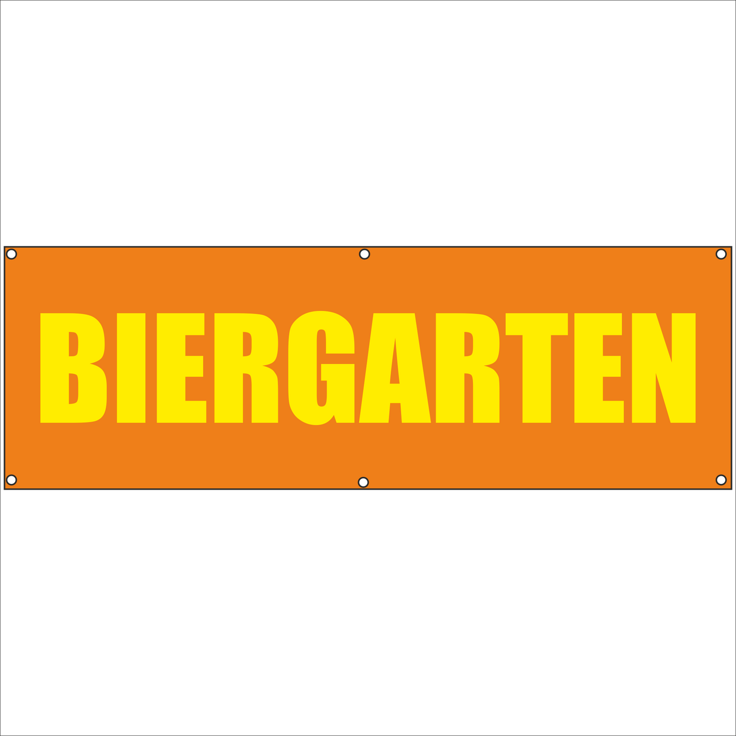 Werbeplane - Gerüstplane - p041 - Biergarten - NEU - Plane für Baustelle- Garten- Zaun oder Veranstaltung