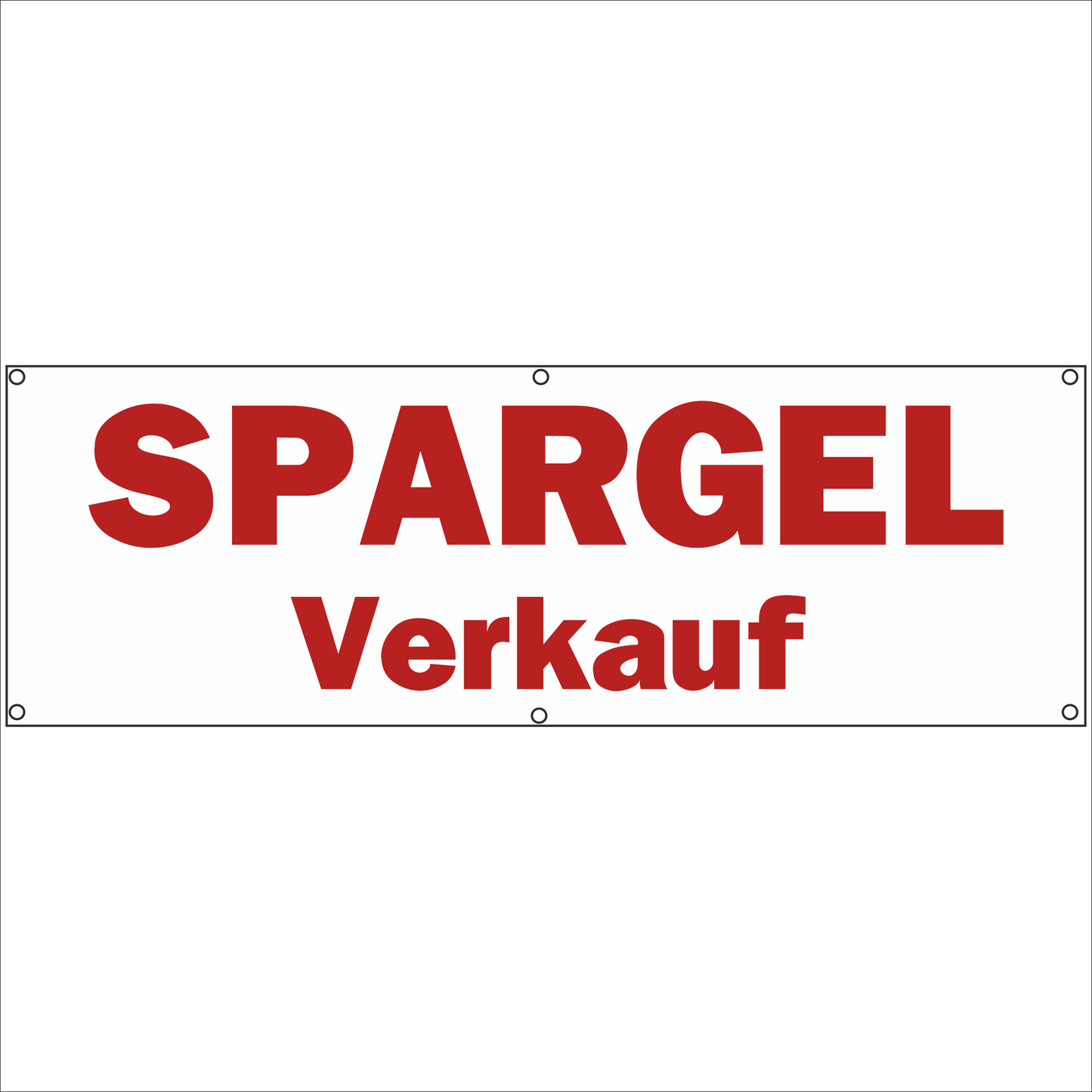 Werbeplane - Gerüstplane - p044 - Spargel Verkauf - NEU - Plane für Baustelle- Garten- Zaun oder Veranstaltung