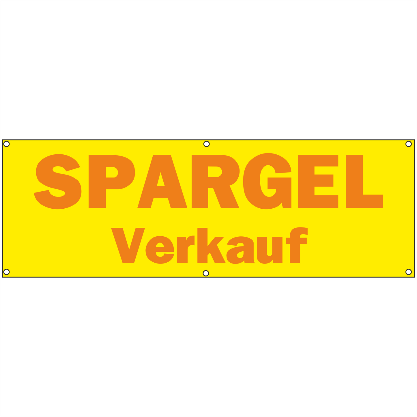 Werbeplane - Gerüstplane - p044 - Spargel Verkauf - NEU - Plane für Baustelle- Garten- Zaun oder Veranstaltung