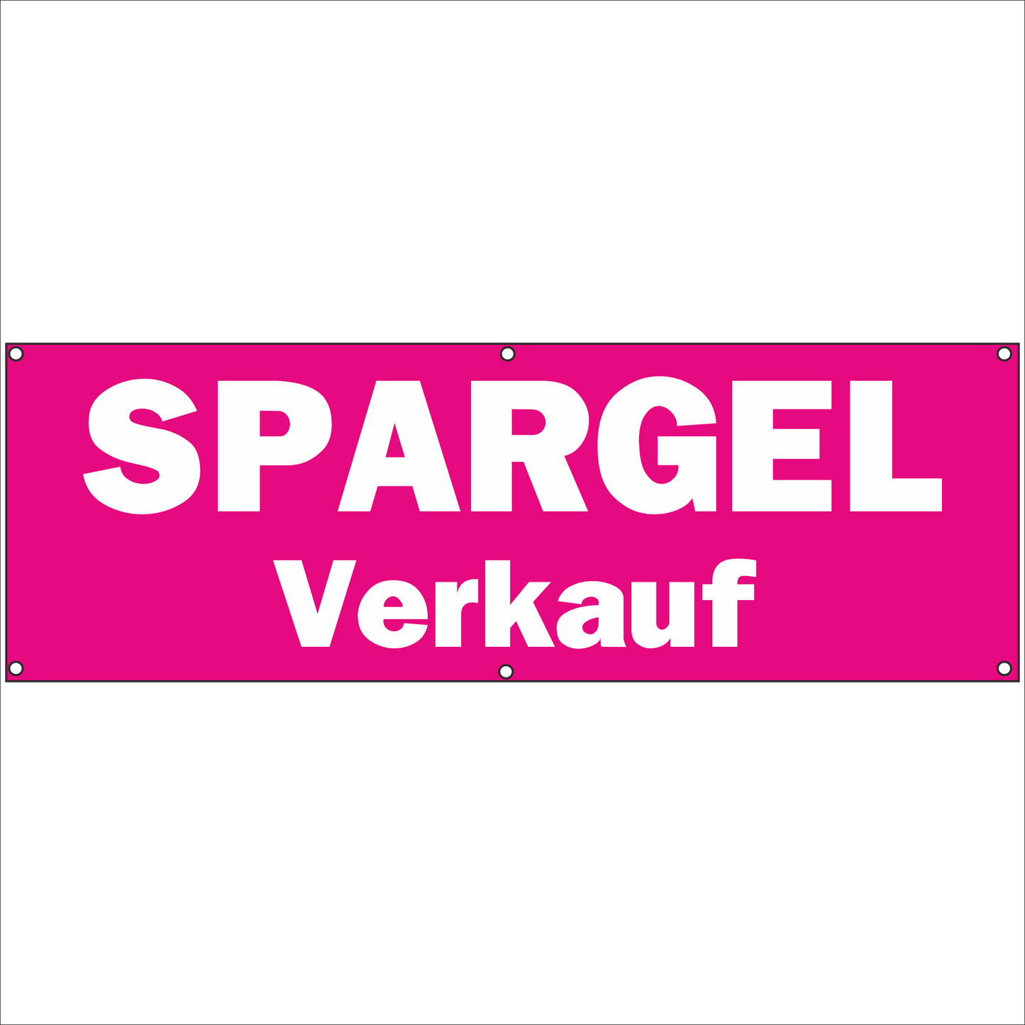 Werbeplane - Gerüstplane - p044 - Spargel Verkauf - NEU - Plane für Baustelle- Garten- Zaun oder Veranstaltung