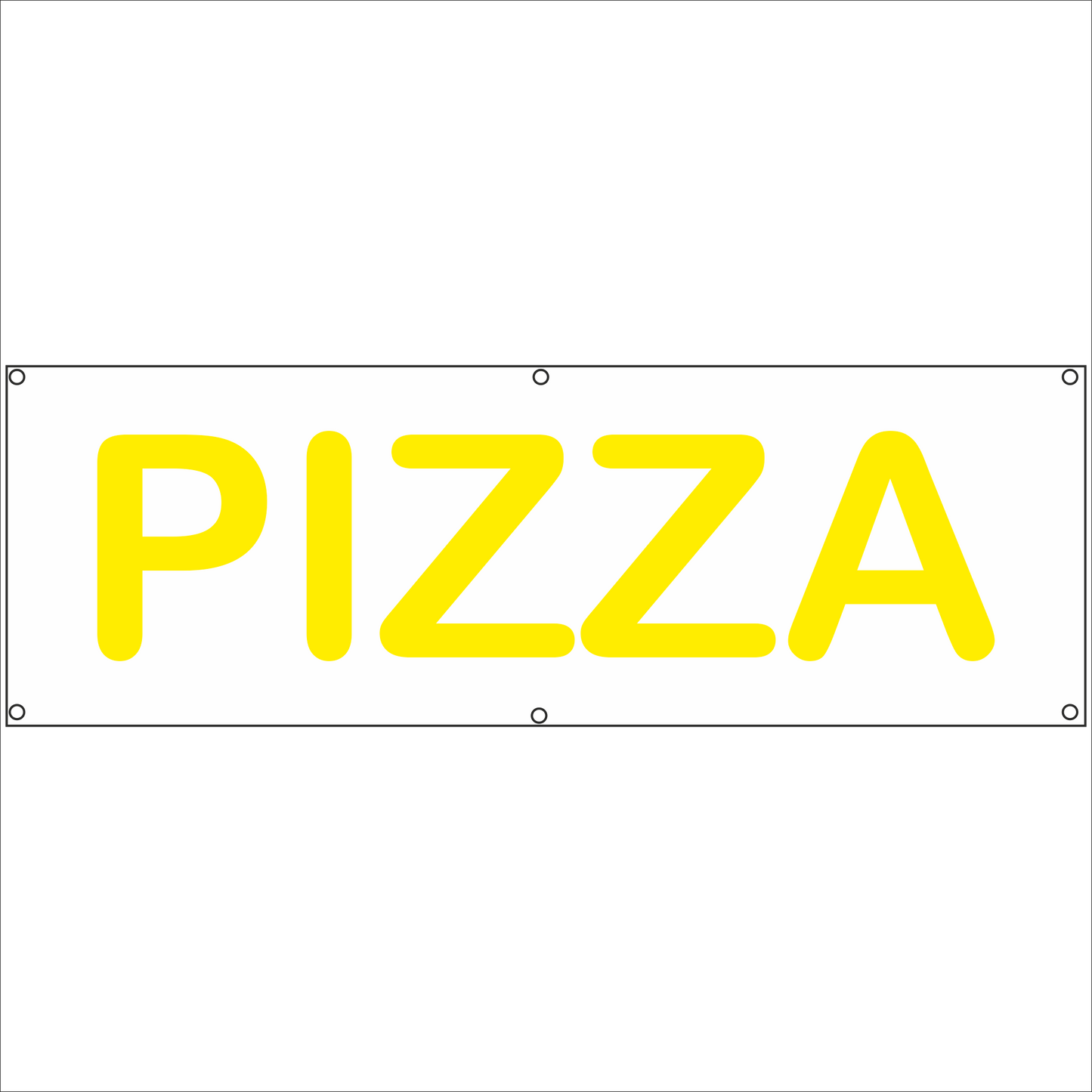 Werbeplane - Gerüstplane - p045 - PIZZA - NEU - Plane für Baustelle- Garten- Zaun oder Veranstaltung