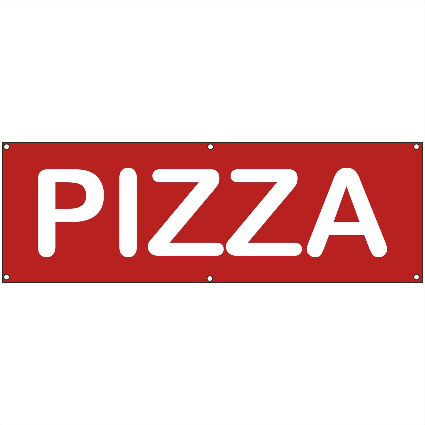 Werbeplane - Gerüstplane - p045 - PIZZA - NEU - Plane für Baustelle- Garten- Zaun oder Veranstaltung